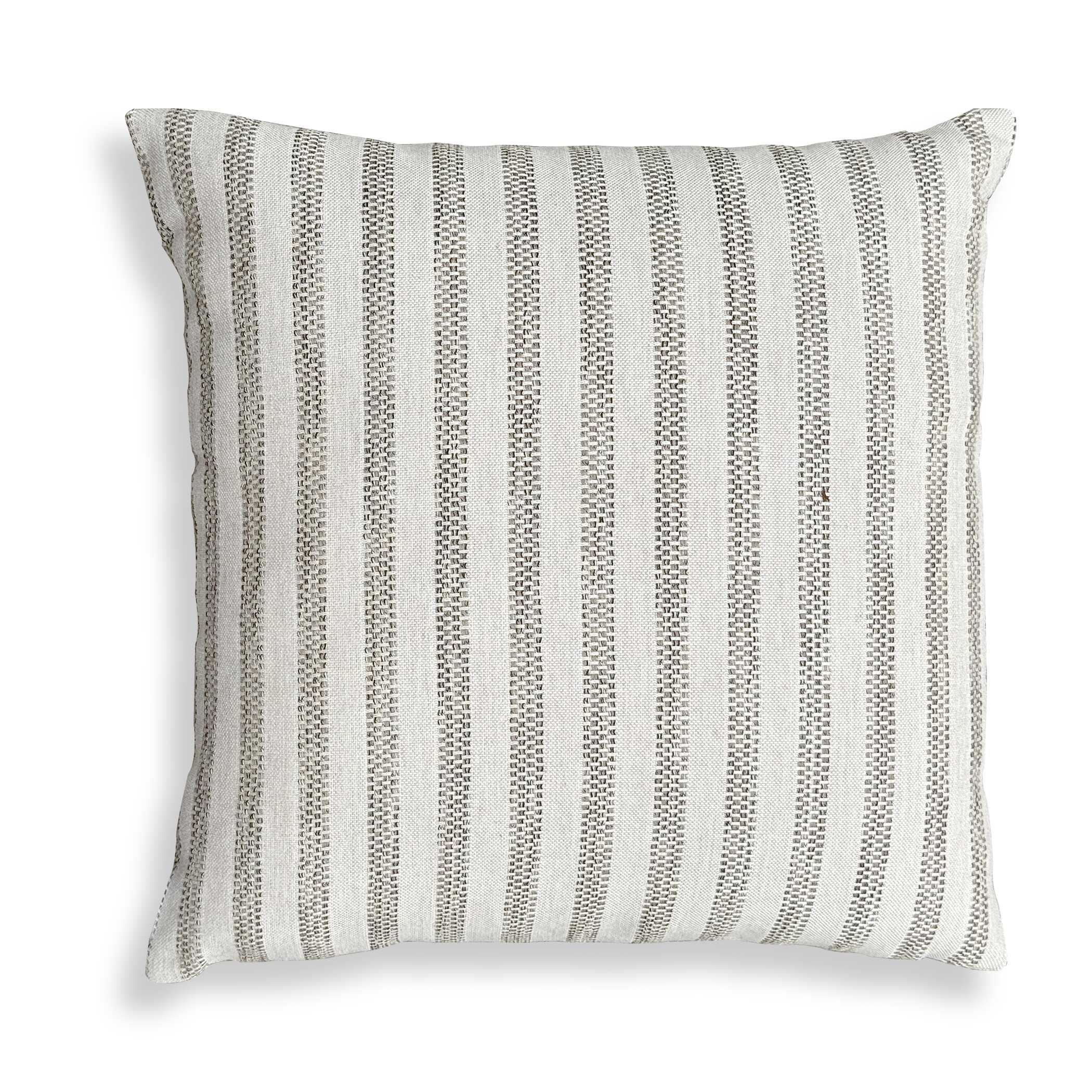 Basket Stripe Rattan Outdoor Pillow