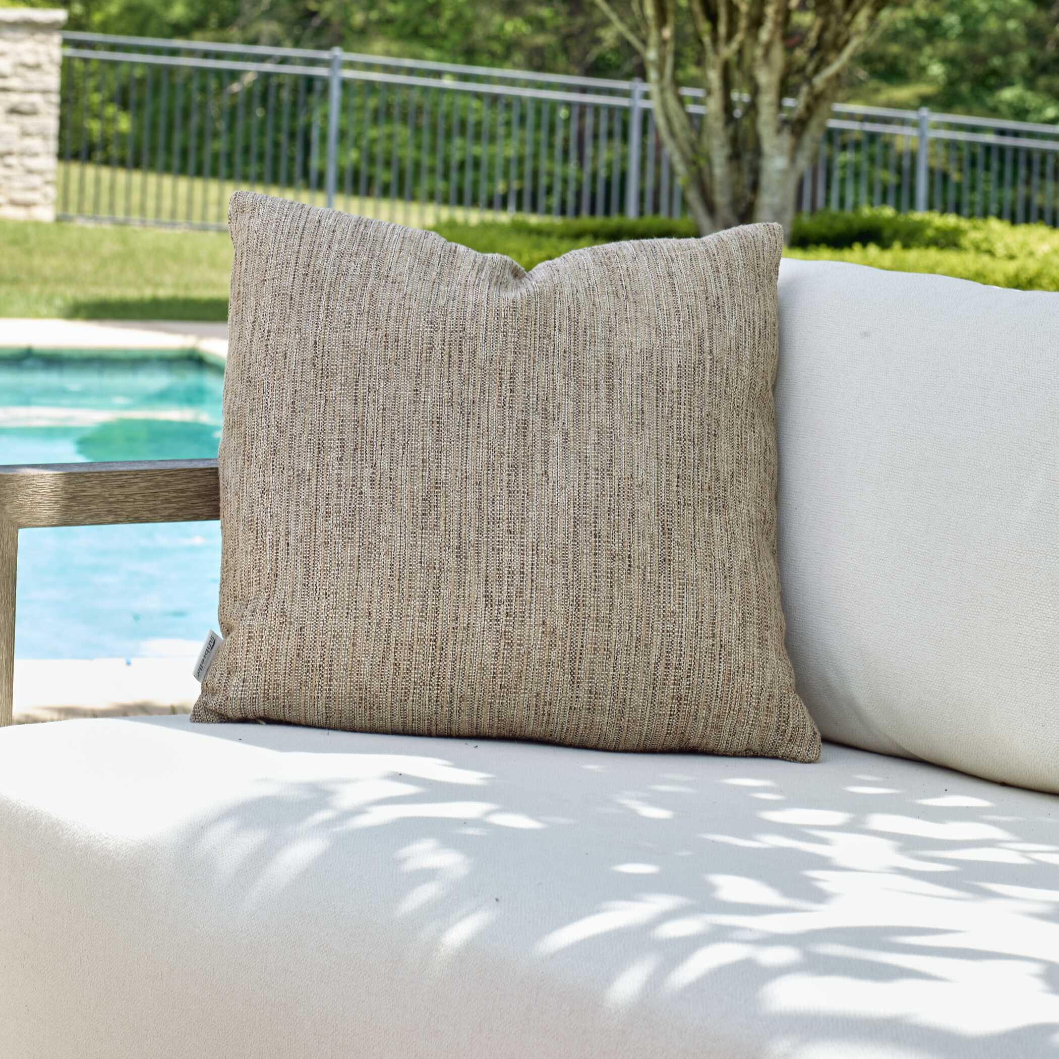 Poros Brown Toned Outdoor Pillow
