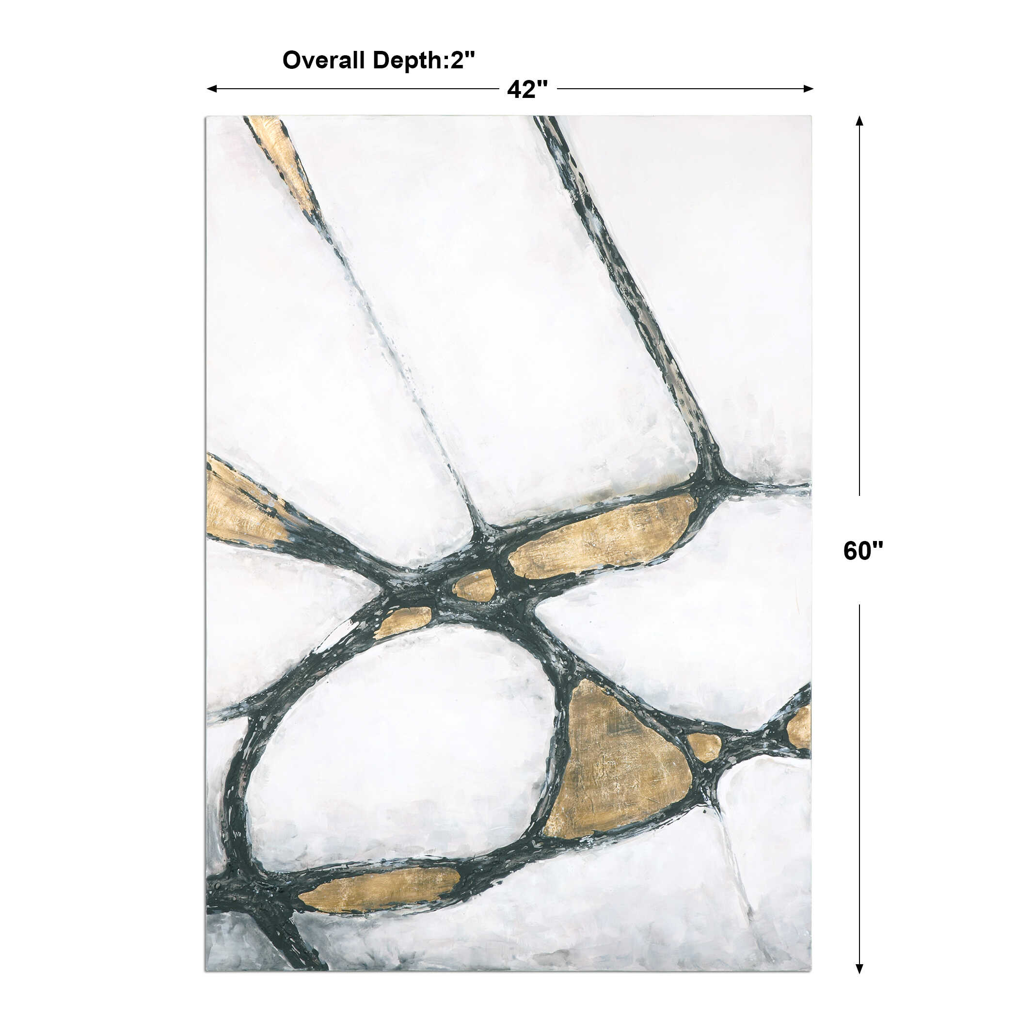 Abstract Art In Gold And Black