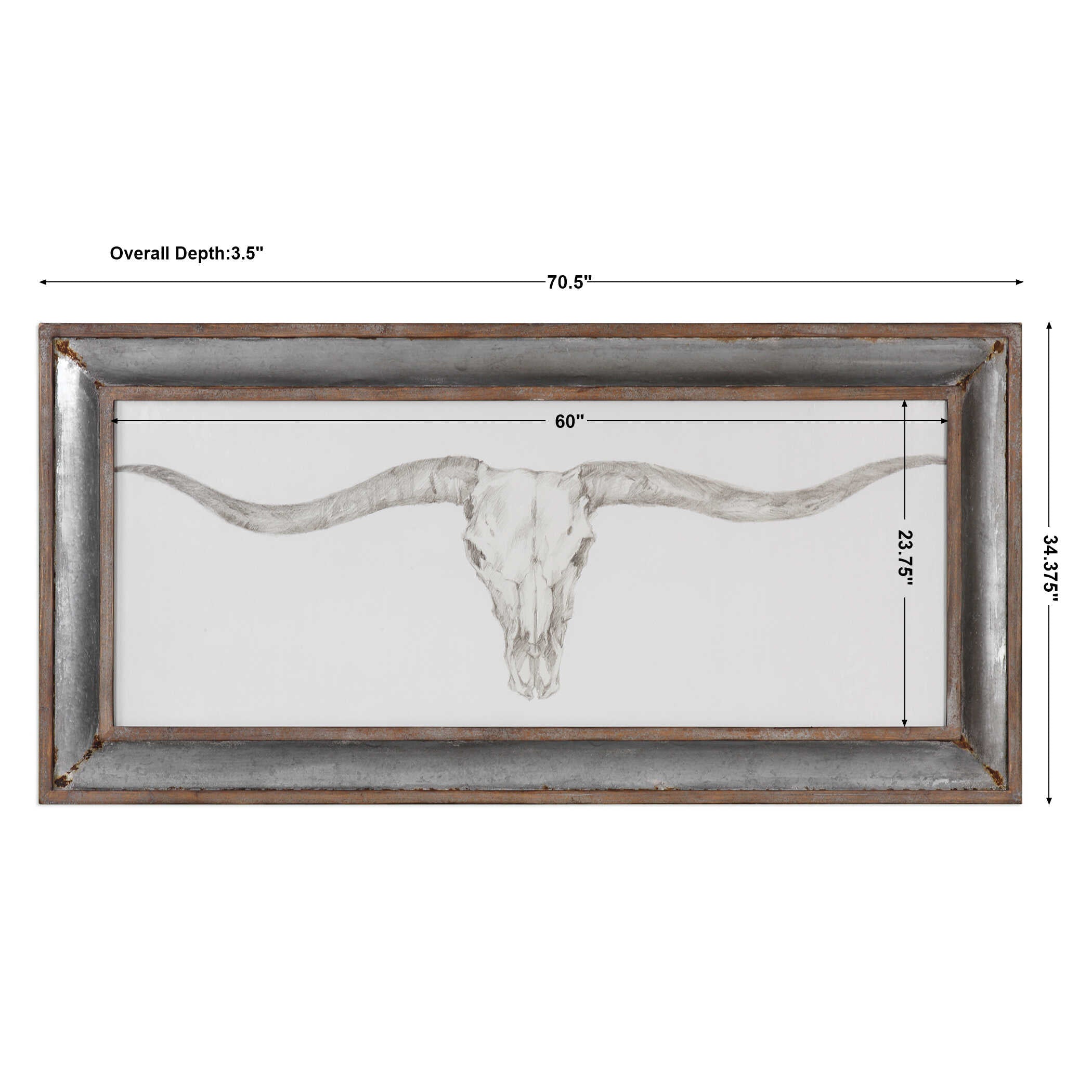 Western Skull Mount Print