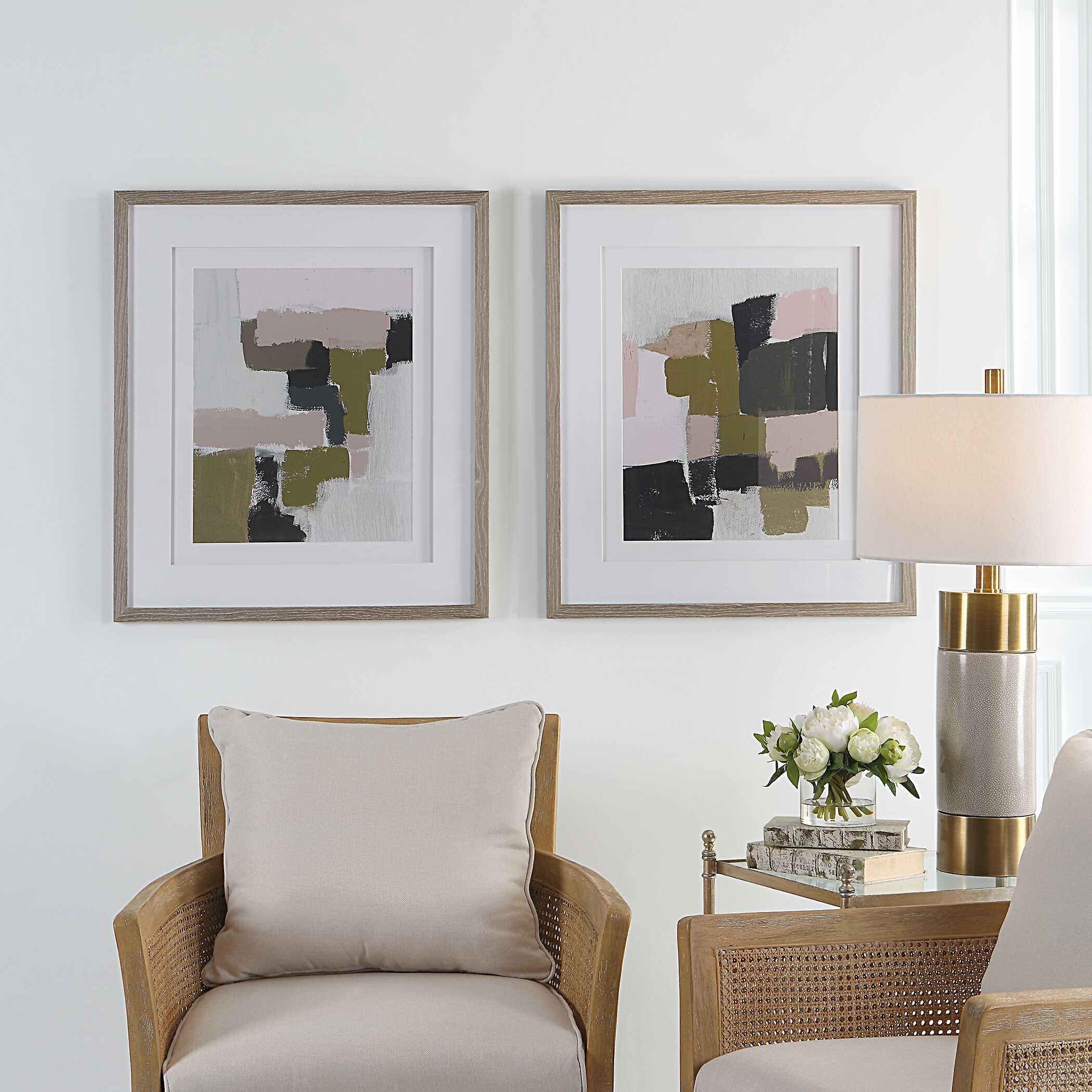 Color Block Framed Prints Set/2