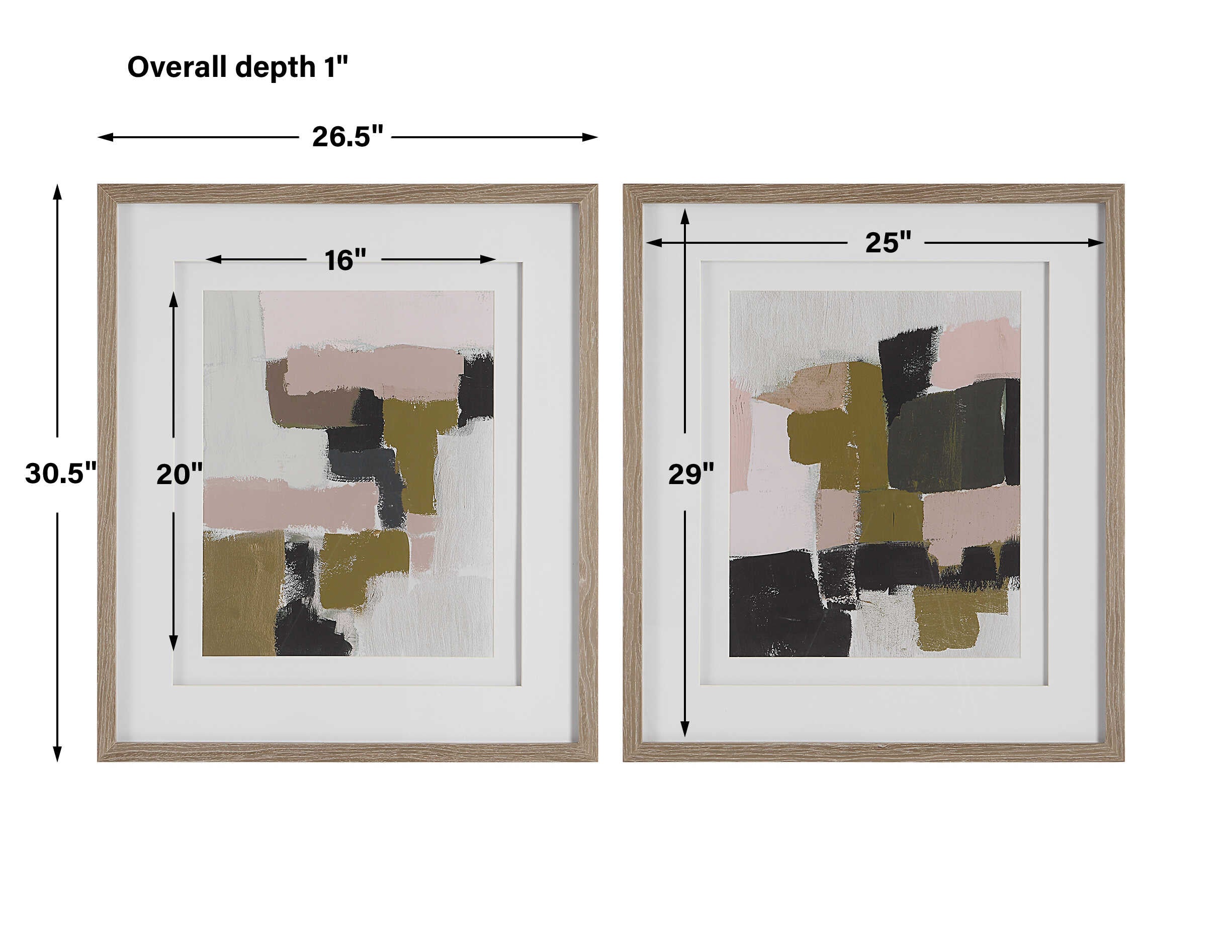 Color Block Framed Prints Set/2