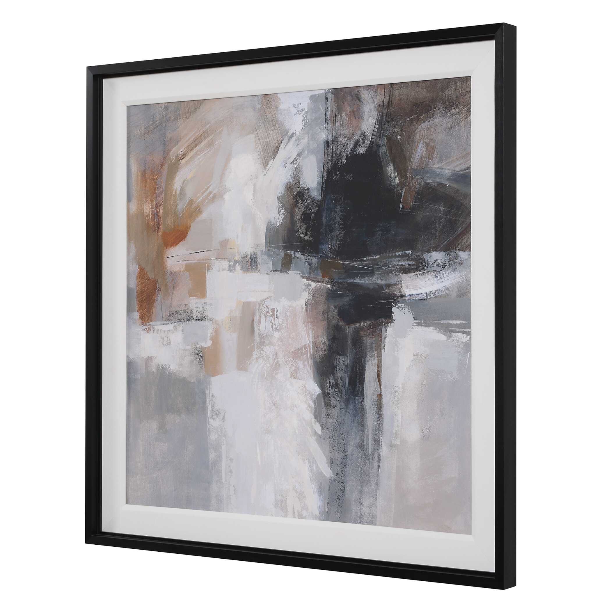 Wings Neutral Abstract Framed Print
