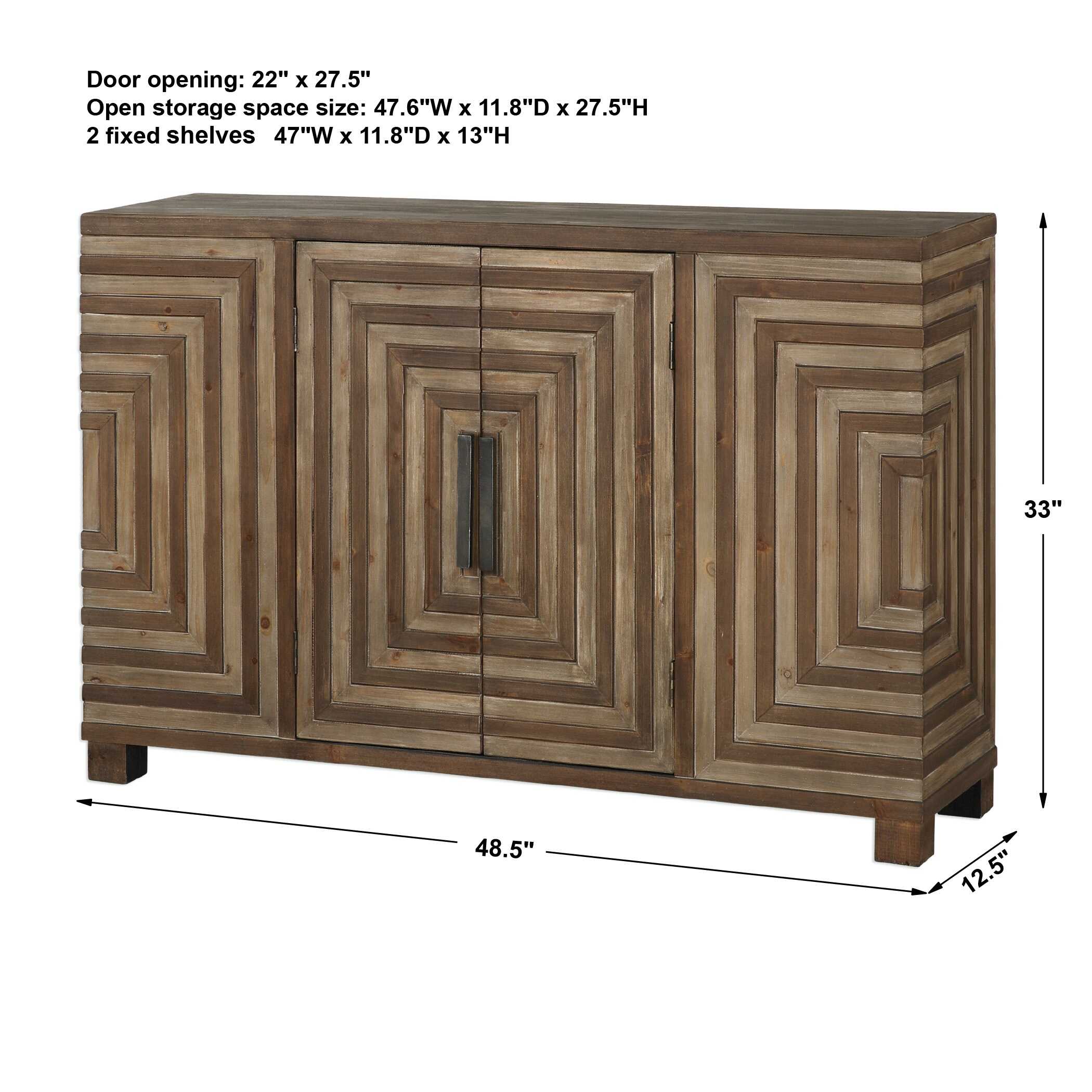 Layton Geometric Console Cabinet