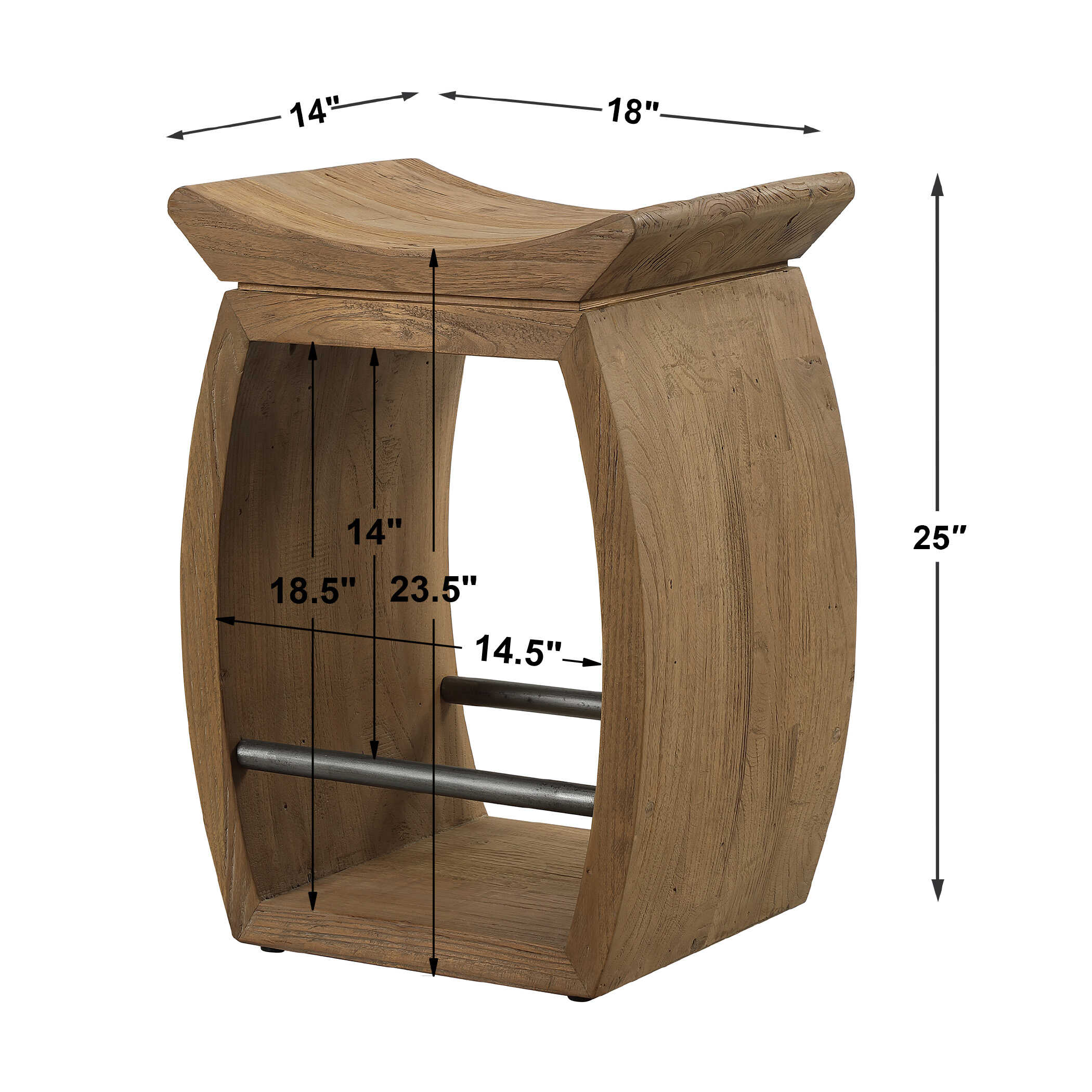 Connor Modern Wood Counter Stool