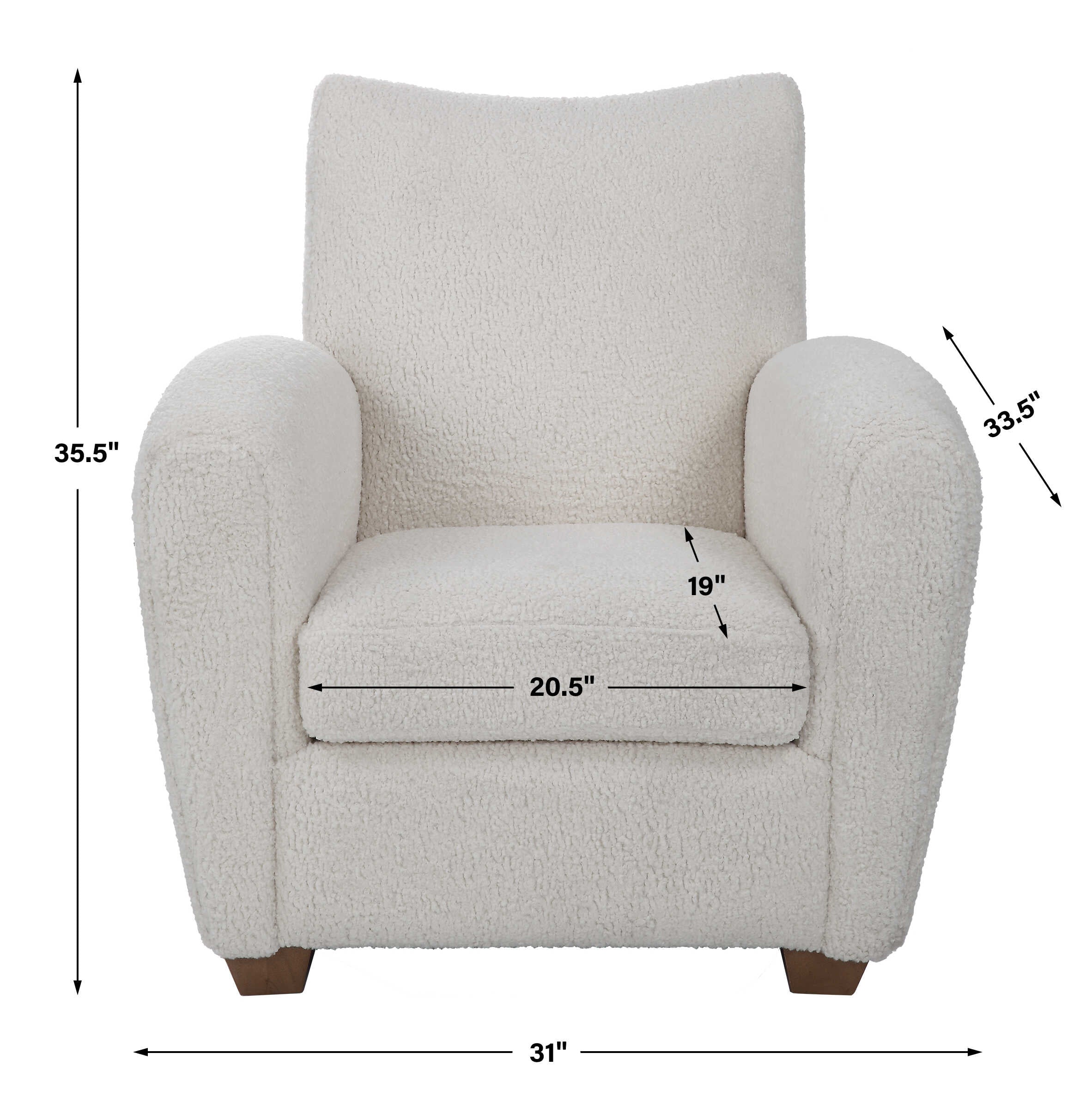 Teddy White Shearling Accent Chair