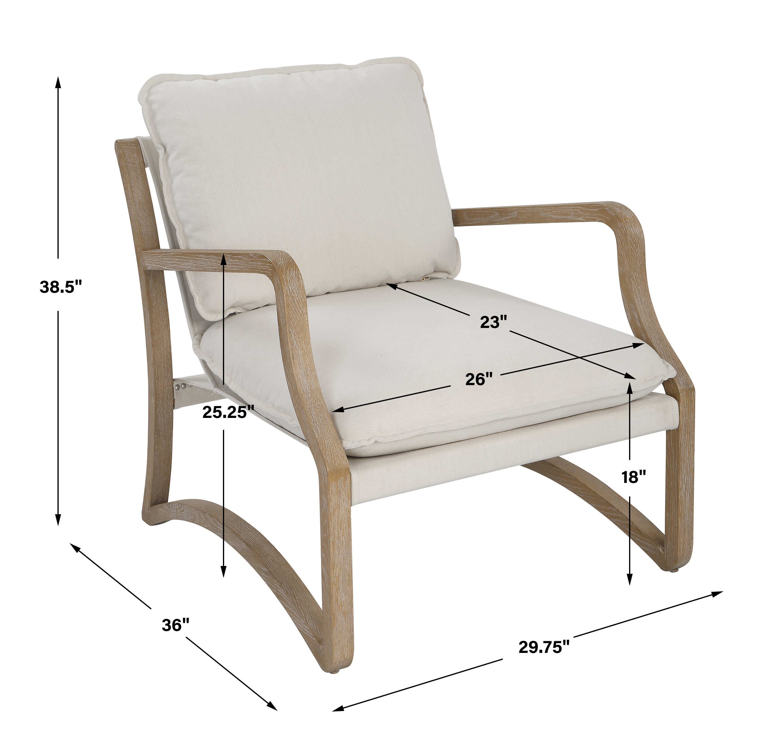 Melora Solid Oak Accent Chair