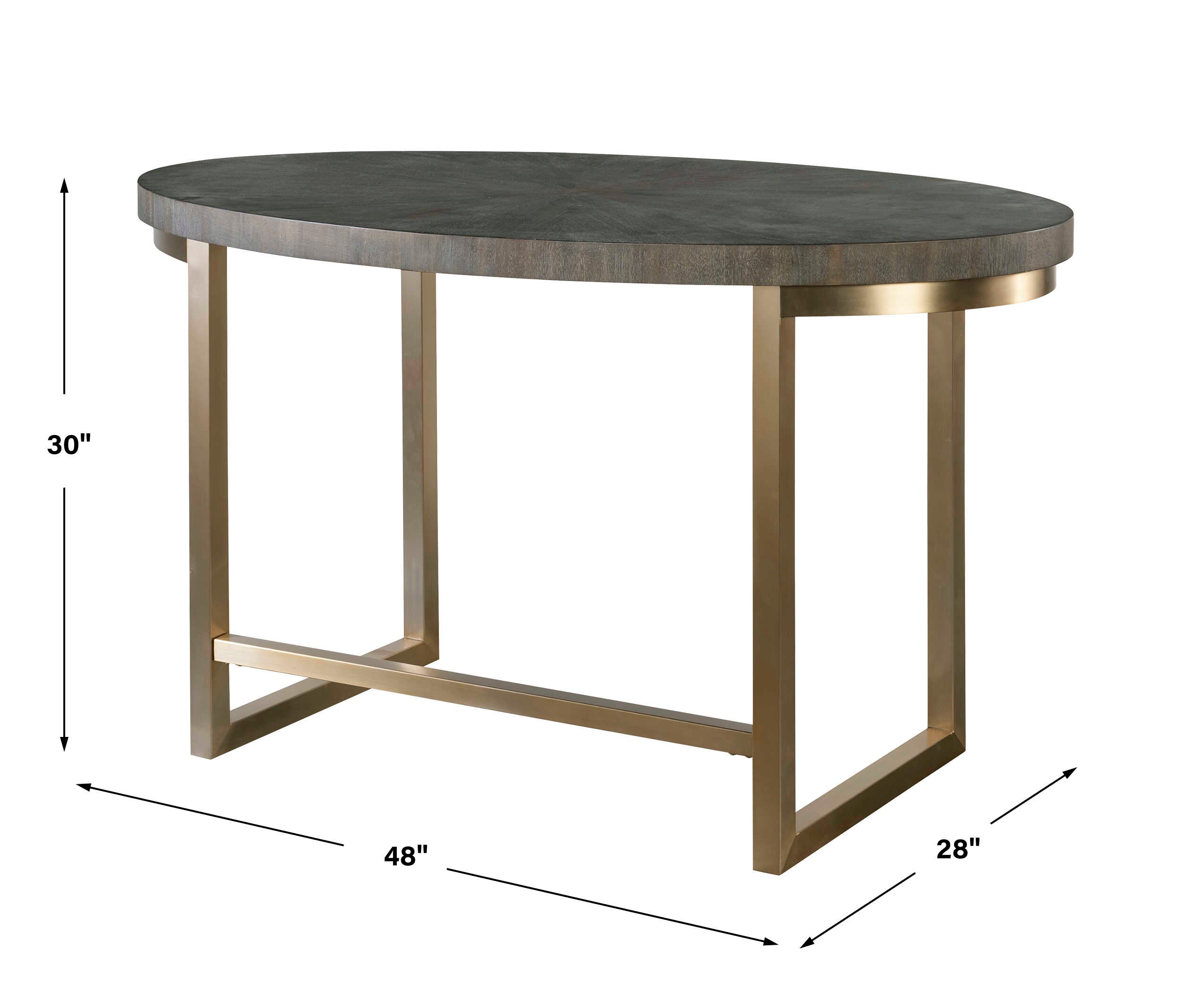Taja Walnut Oval Desk