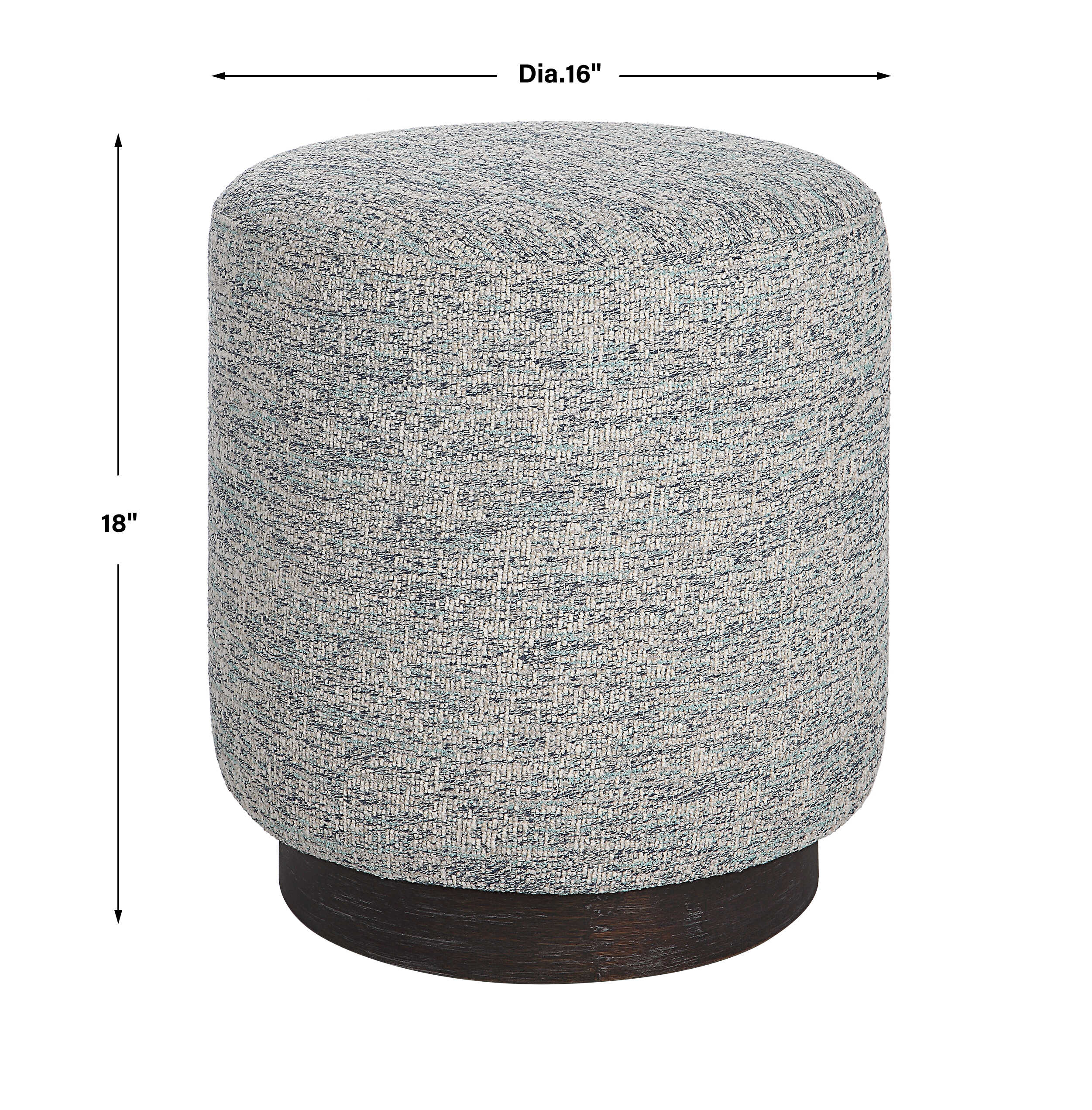 Avila Tweed Round Ottoman
