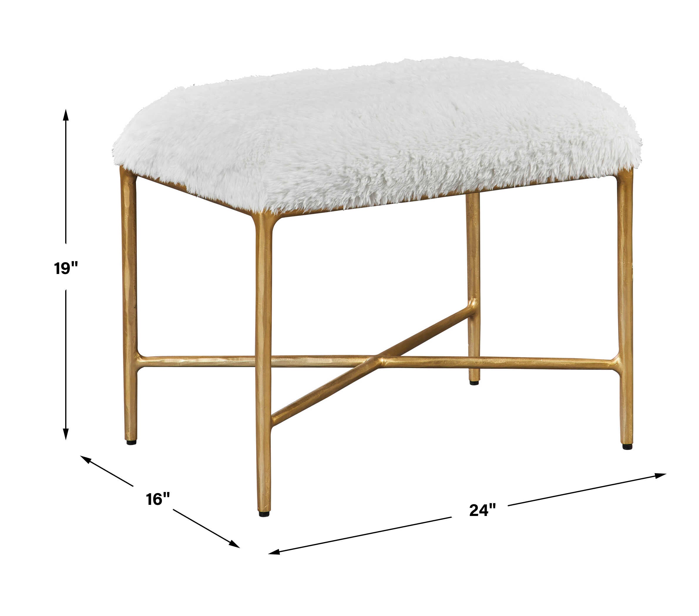 Charmed Sheepskin Small Bench
