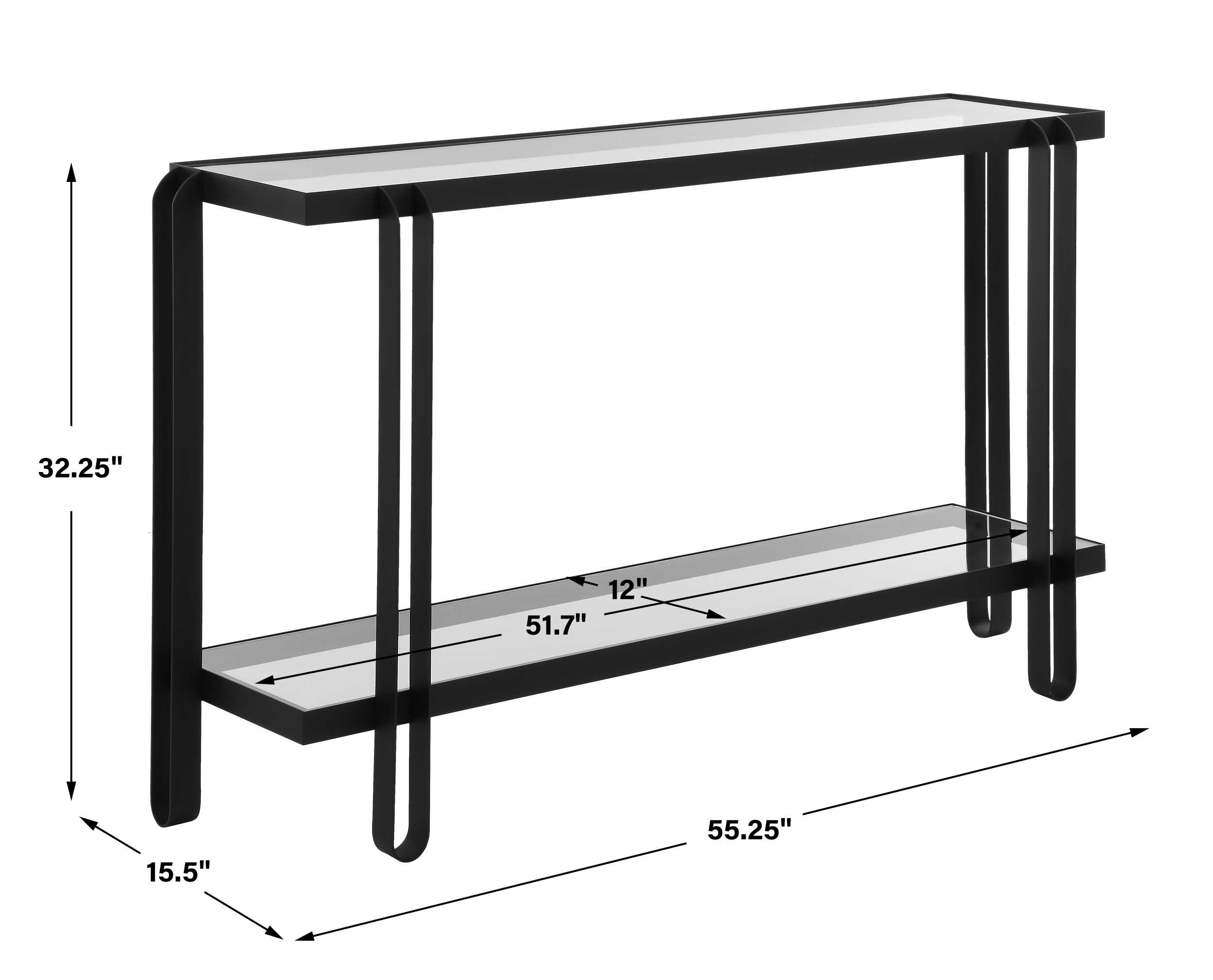 Shadow Black Iron Console Table