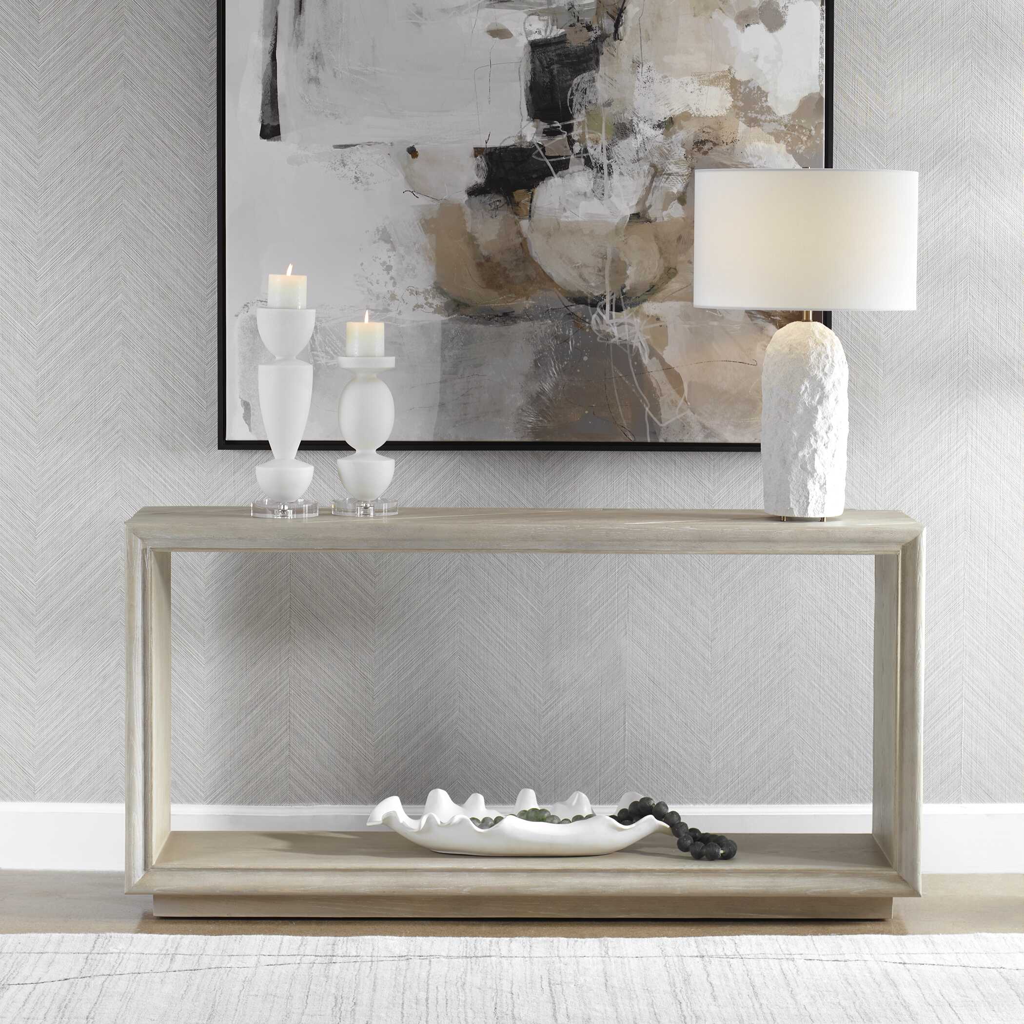 Prism Light Oak Console Table