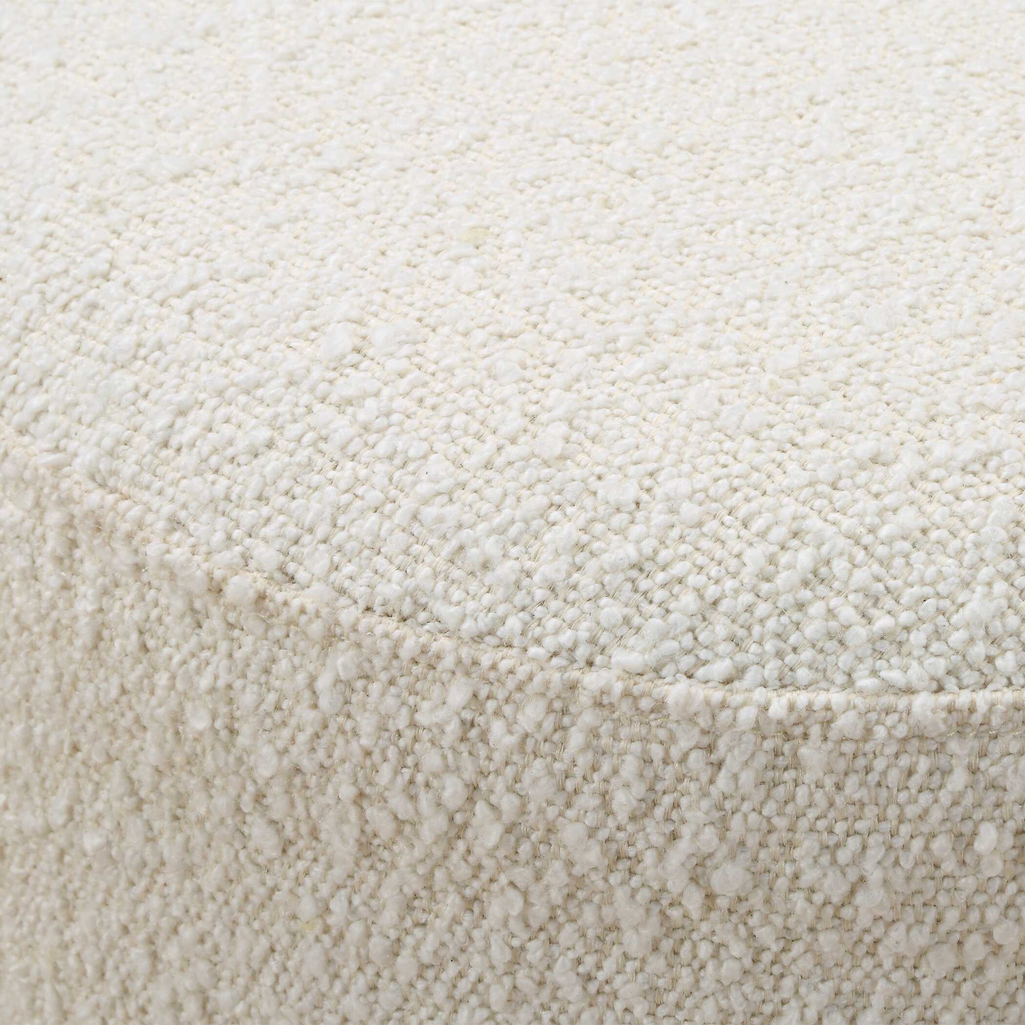 Swirls Poplar Ivory Ottoman