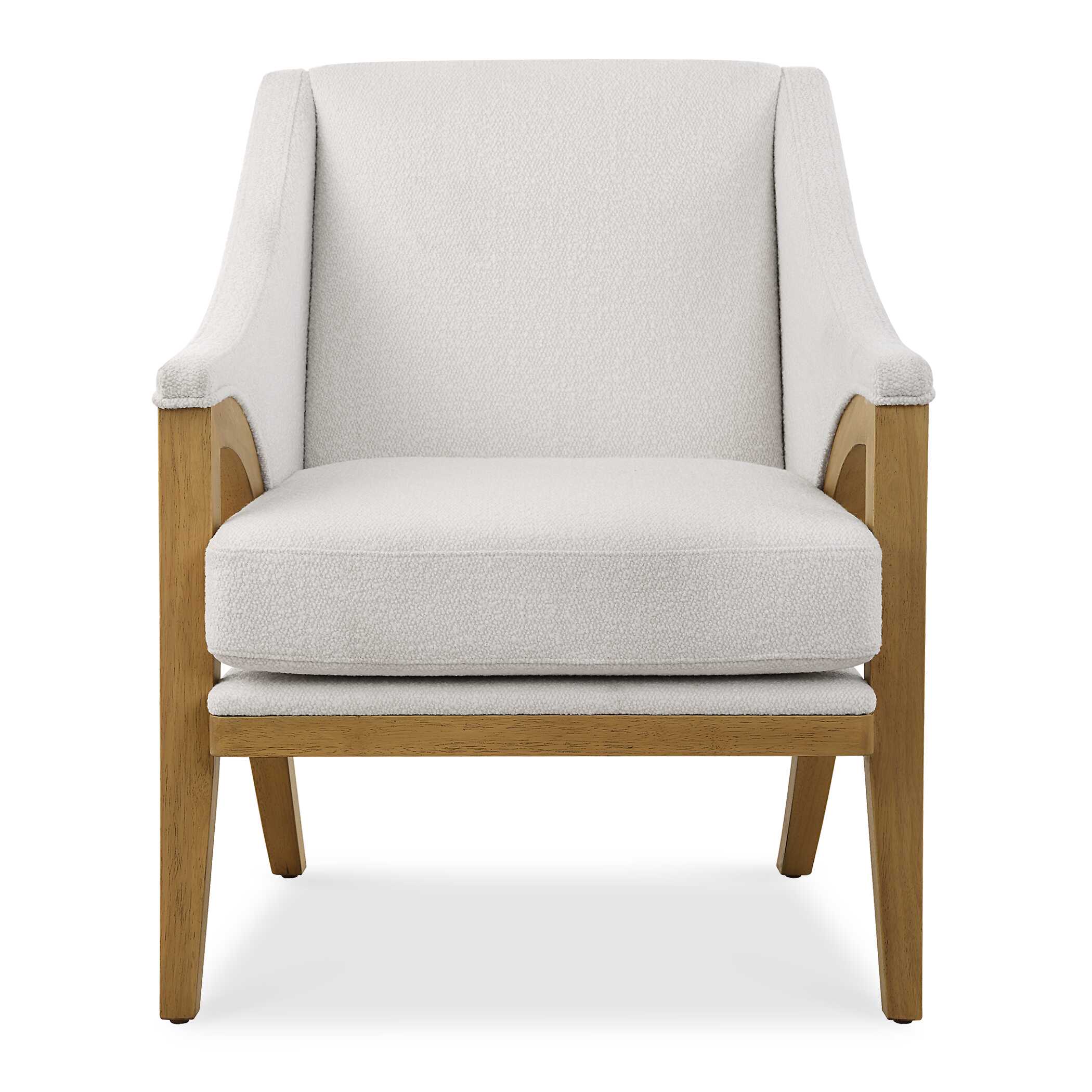 Evolve White Fabric Accent Chair
