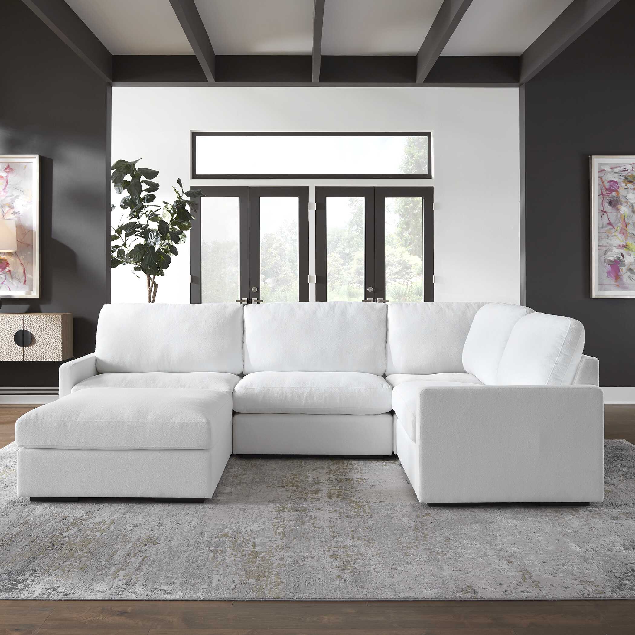 Refuge Armless Arctic White Sofa