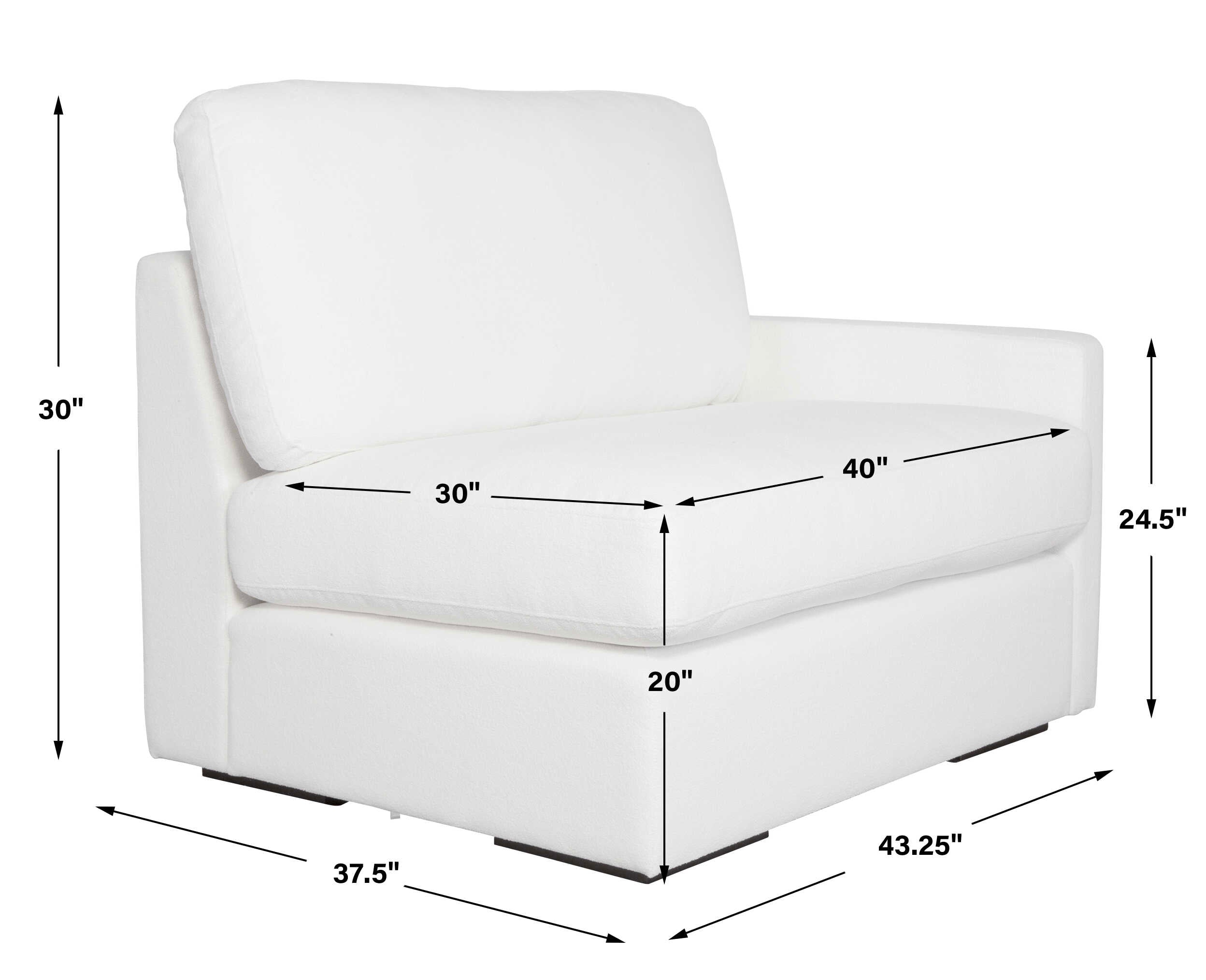 Refuge Arctic White Right Arm Facing Sofa