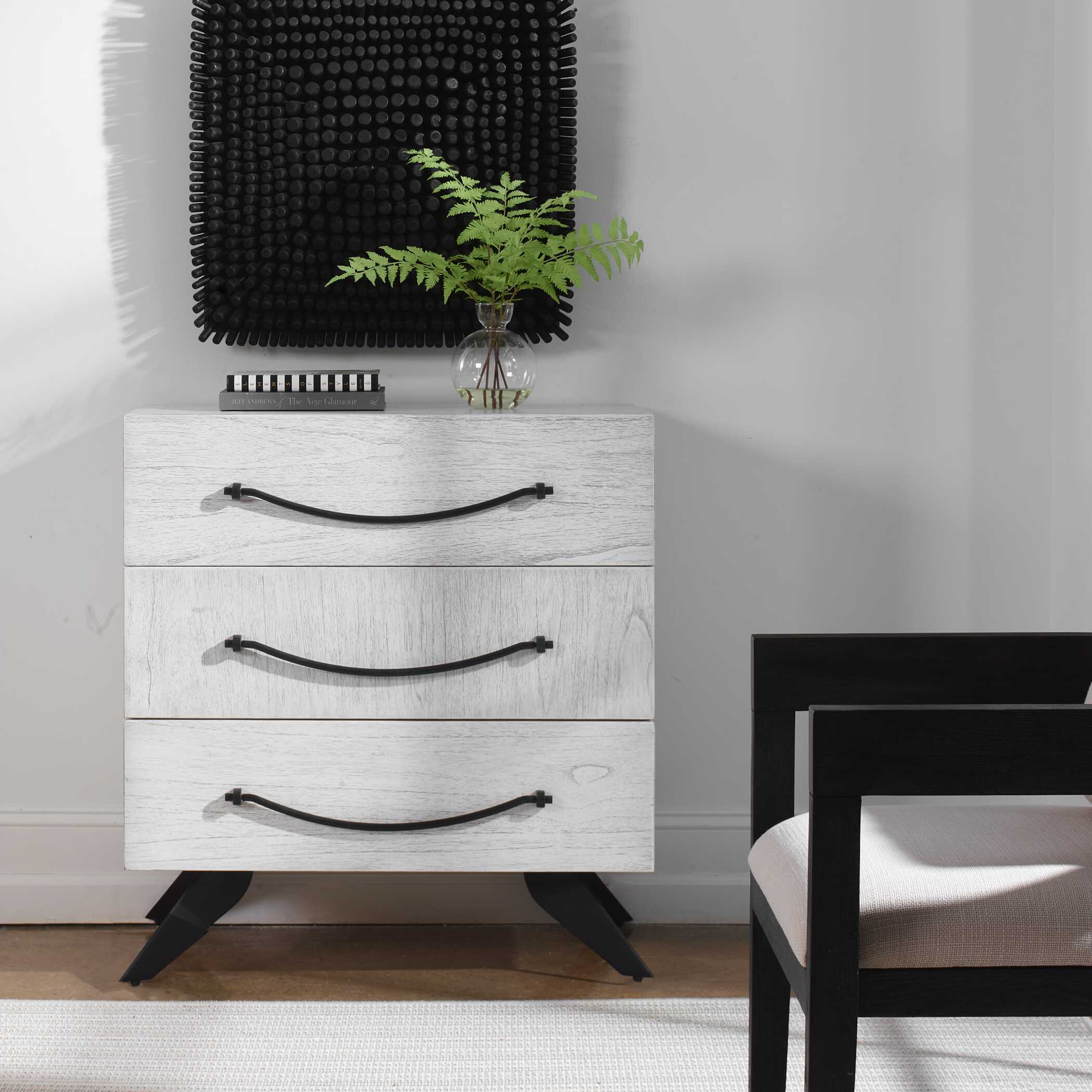 Vivi 3 Drawer White Chest