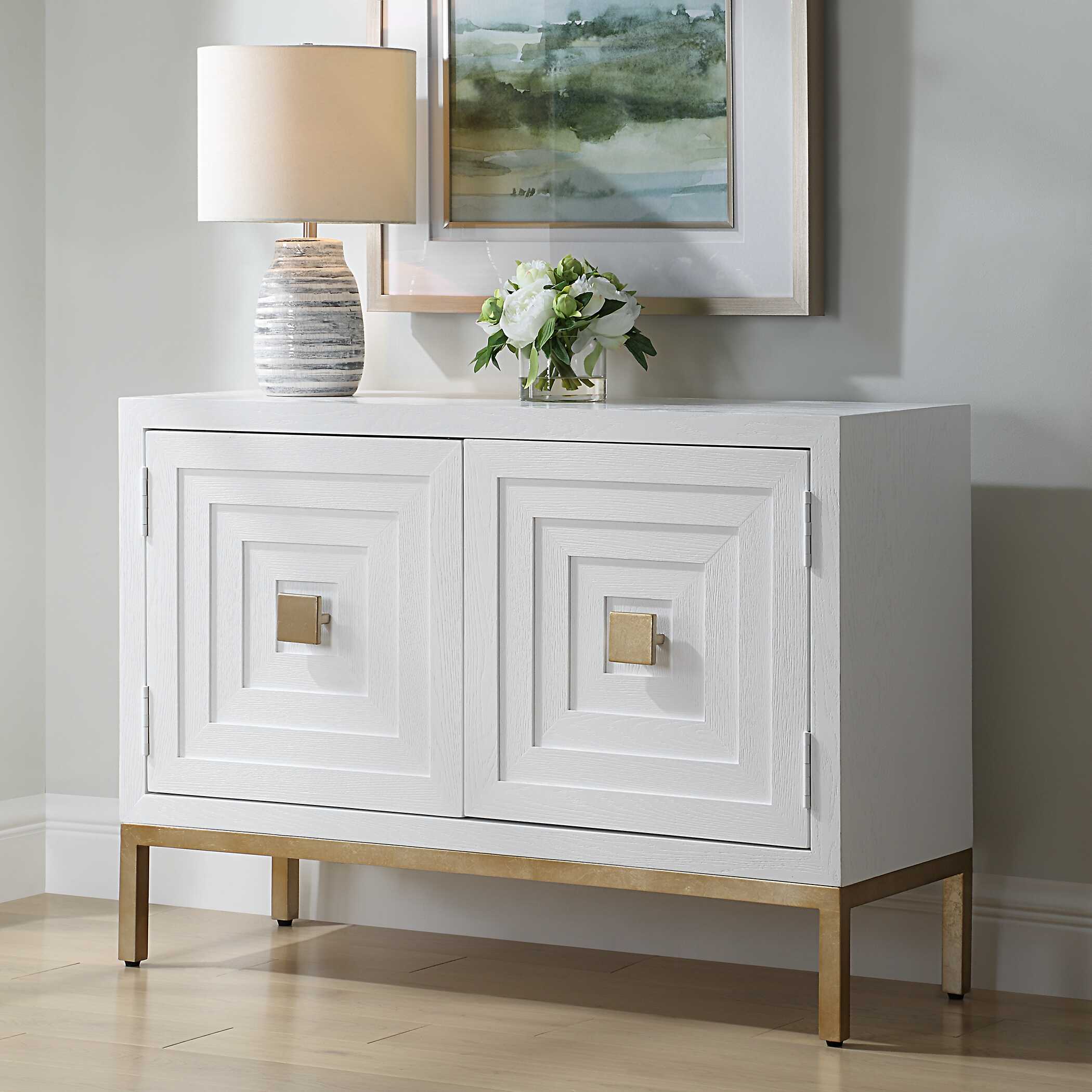 Aiken White 2 Door Cabinet