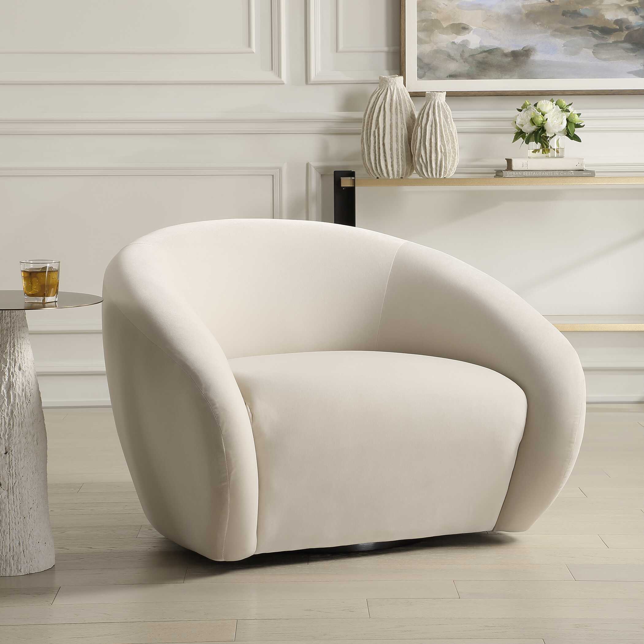 DeSoto Cream Swivel Chair