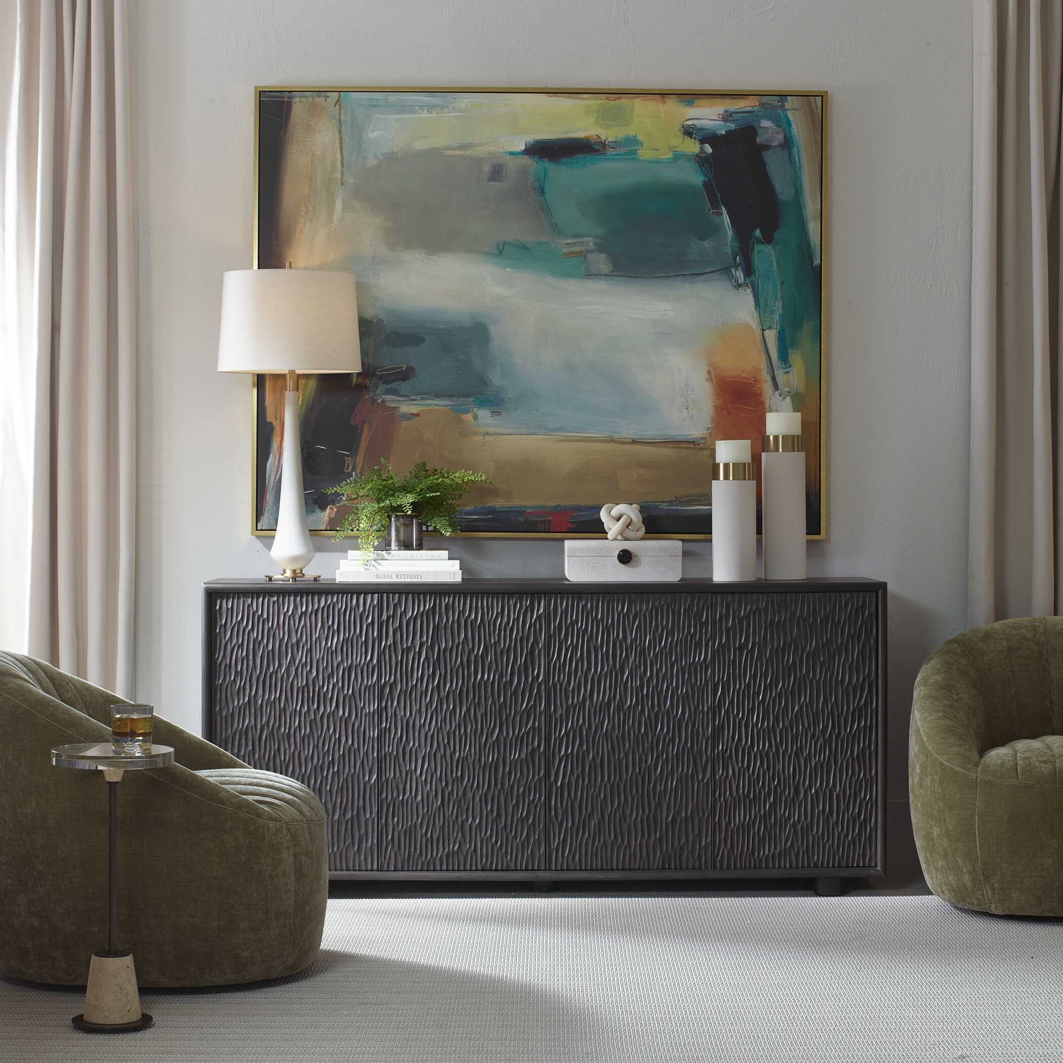 Stevenson Chiseled 4 Door Cabinet