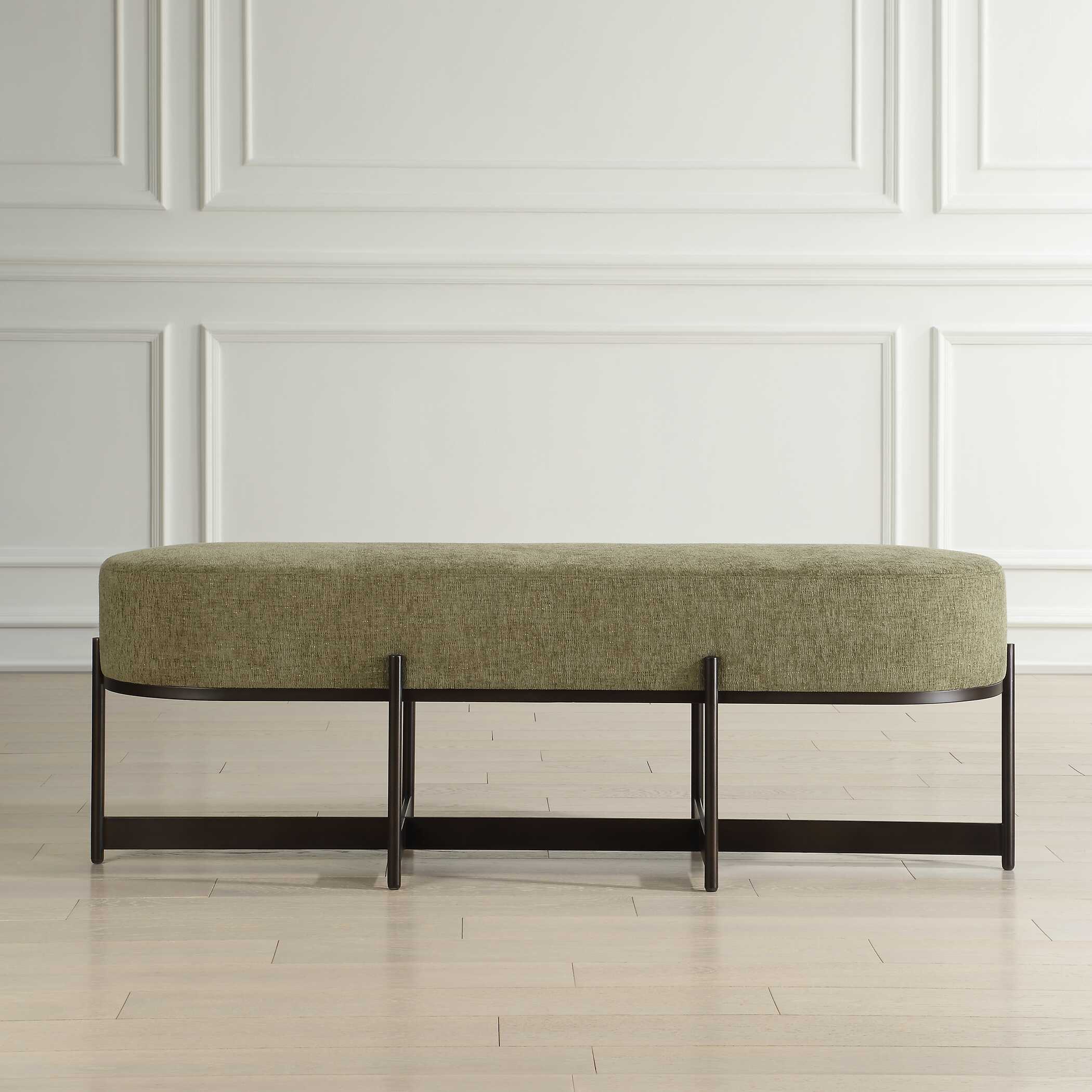 Merino Moss Fabric Bench