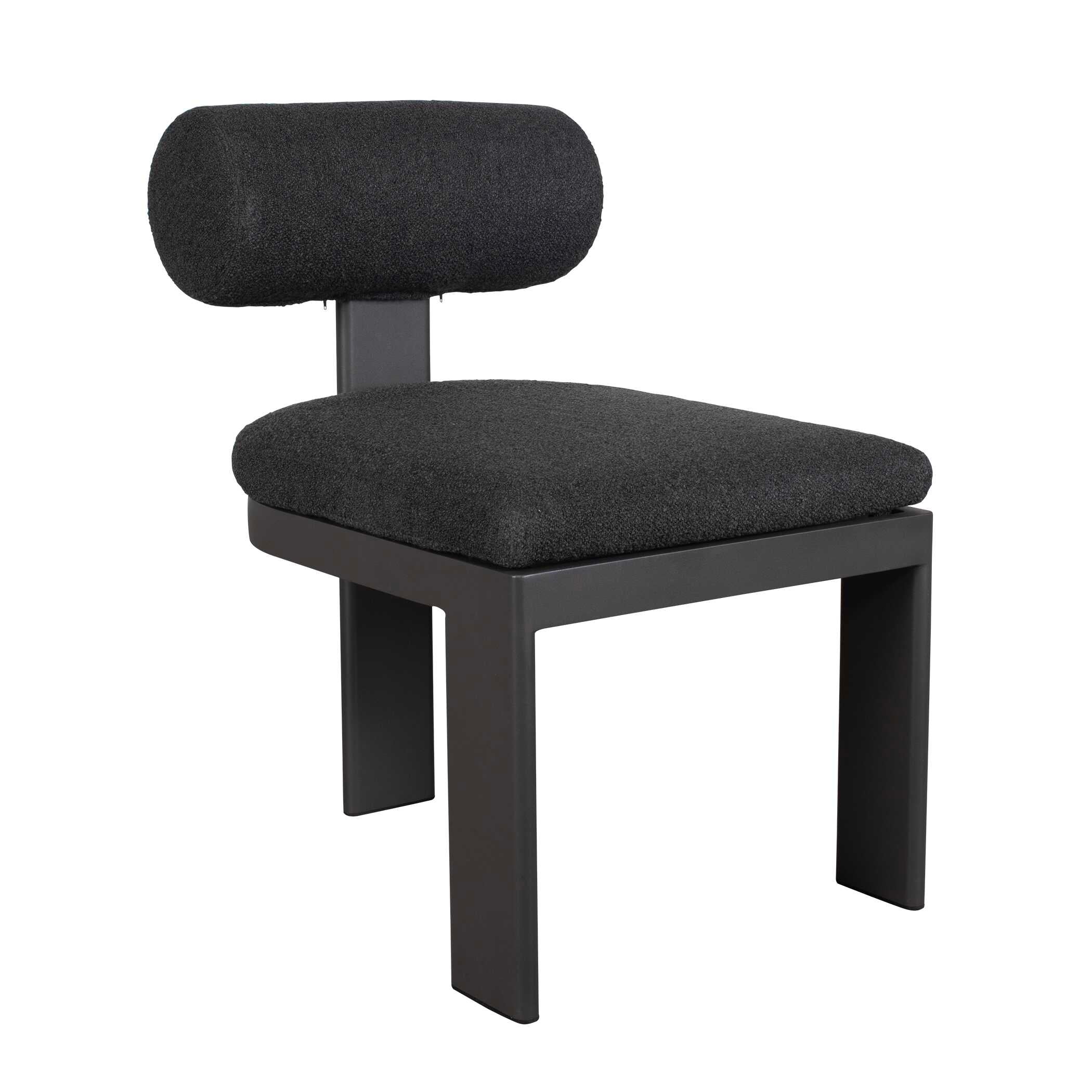 Bolster Back Charcoal Outdoor Dining Chair