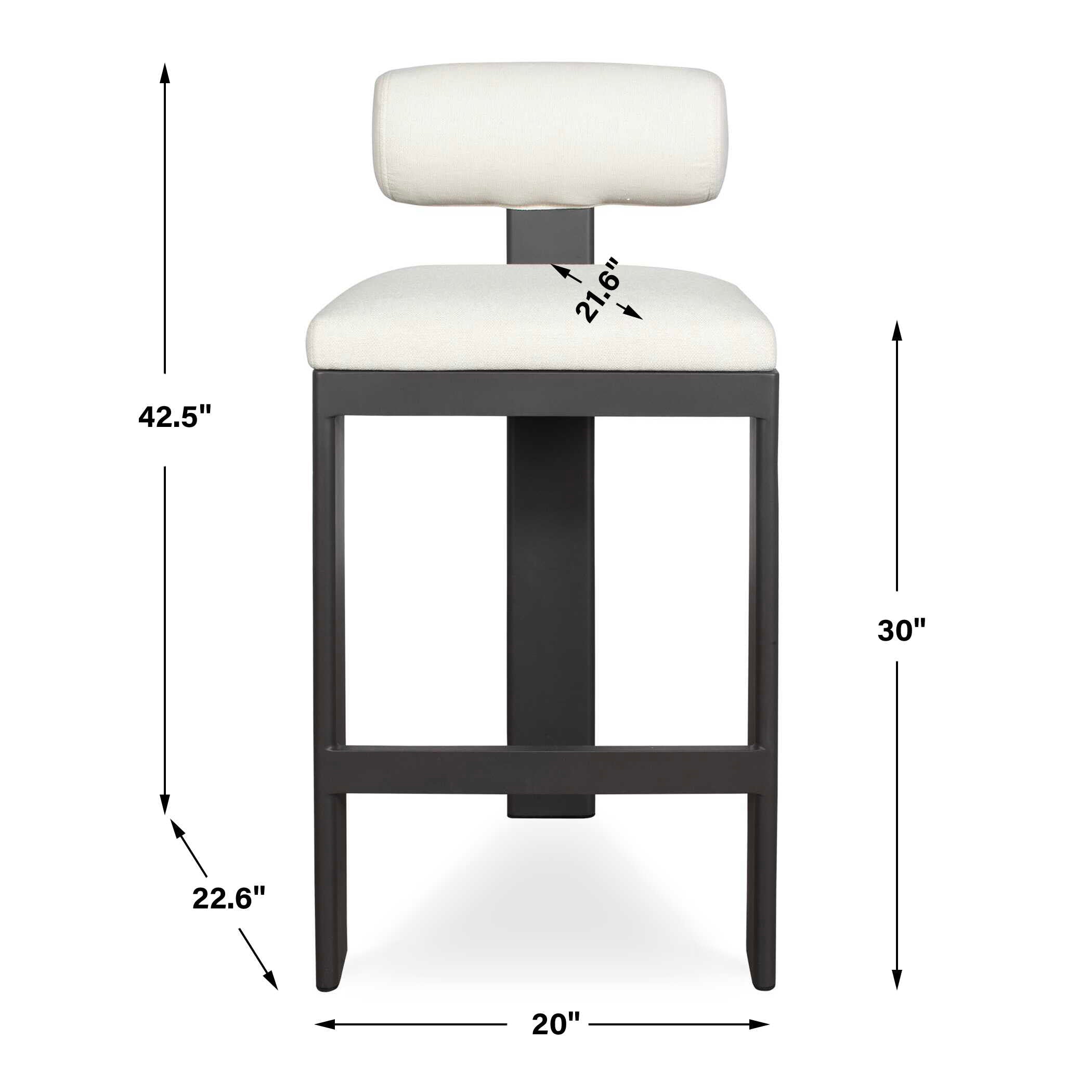 Bolster Back Outdoor Bar Stool