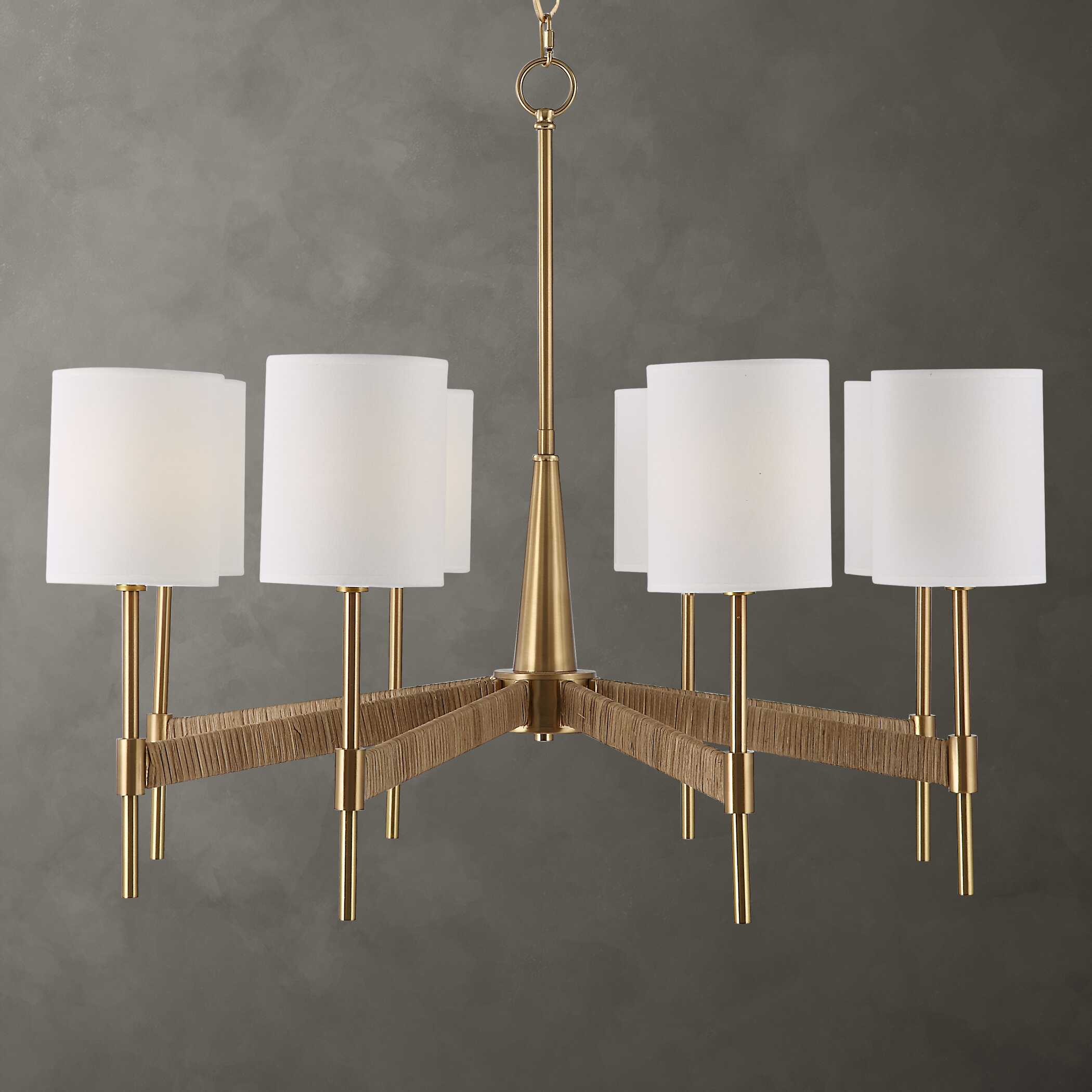 Lautoka Rattan 8 Light Chandelier