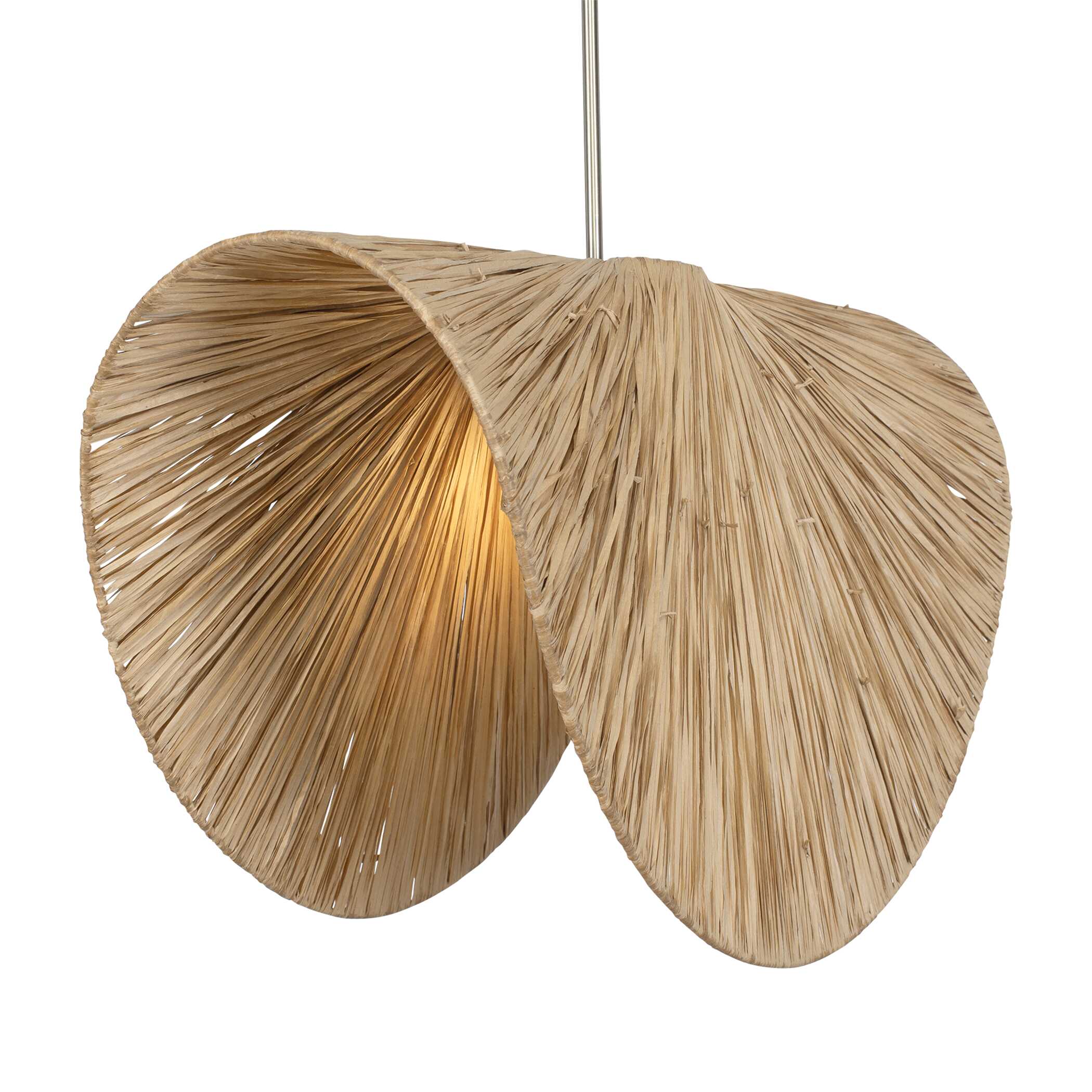 Bend 1 Light Raffia Pendant