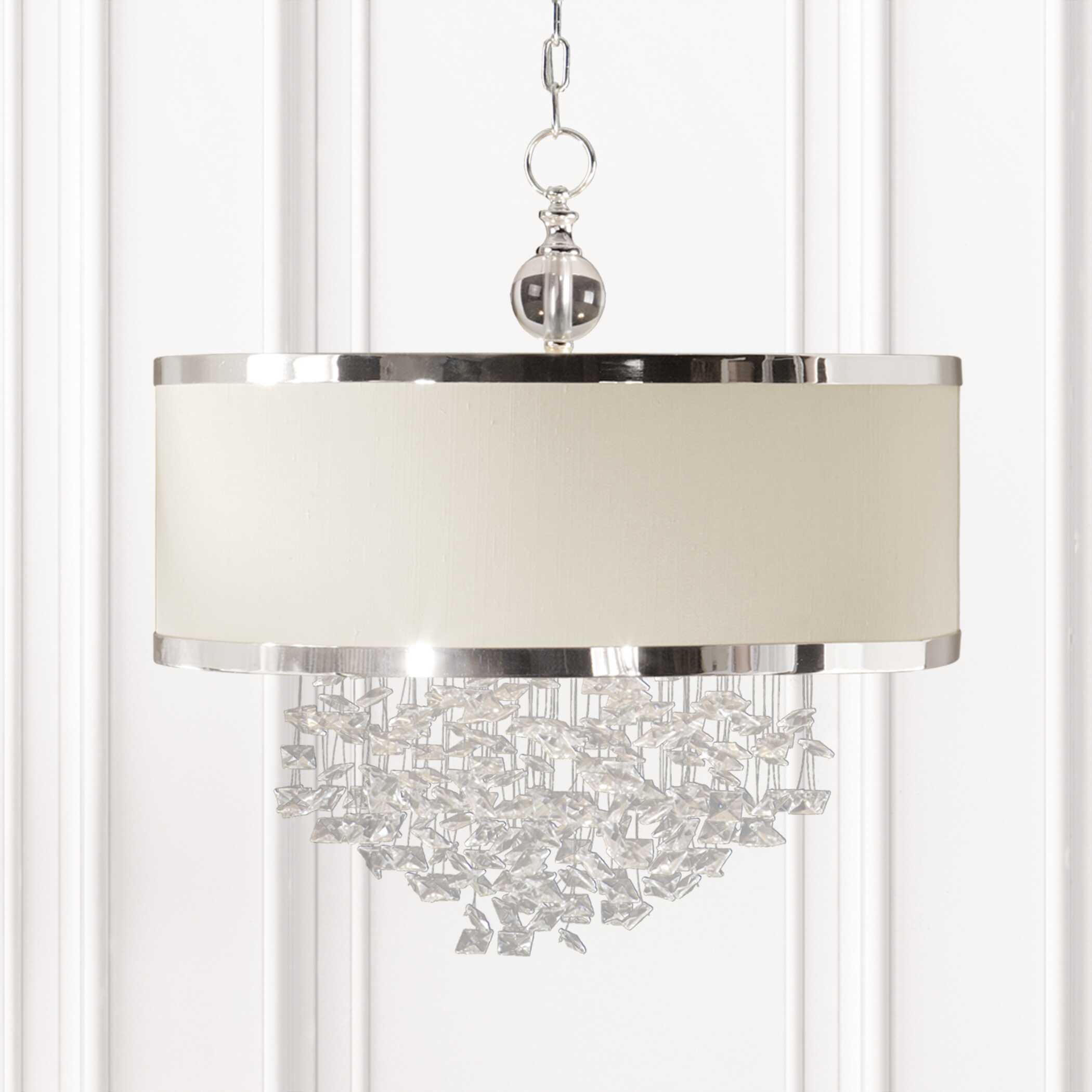 Fascination 3 Light Silken Drum Pendant