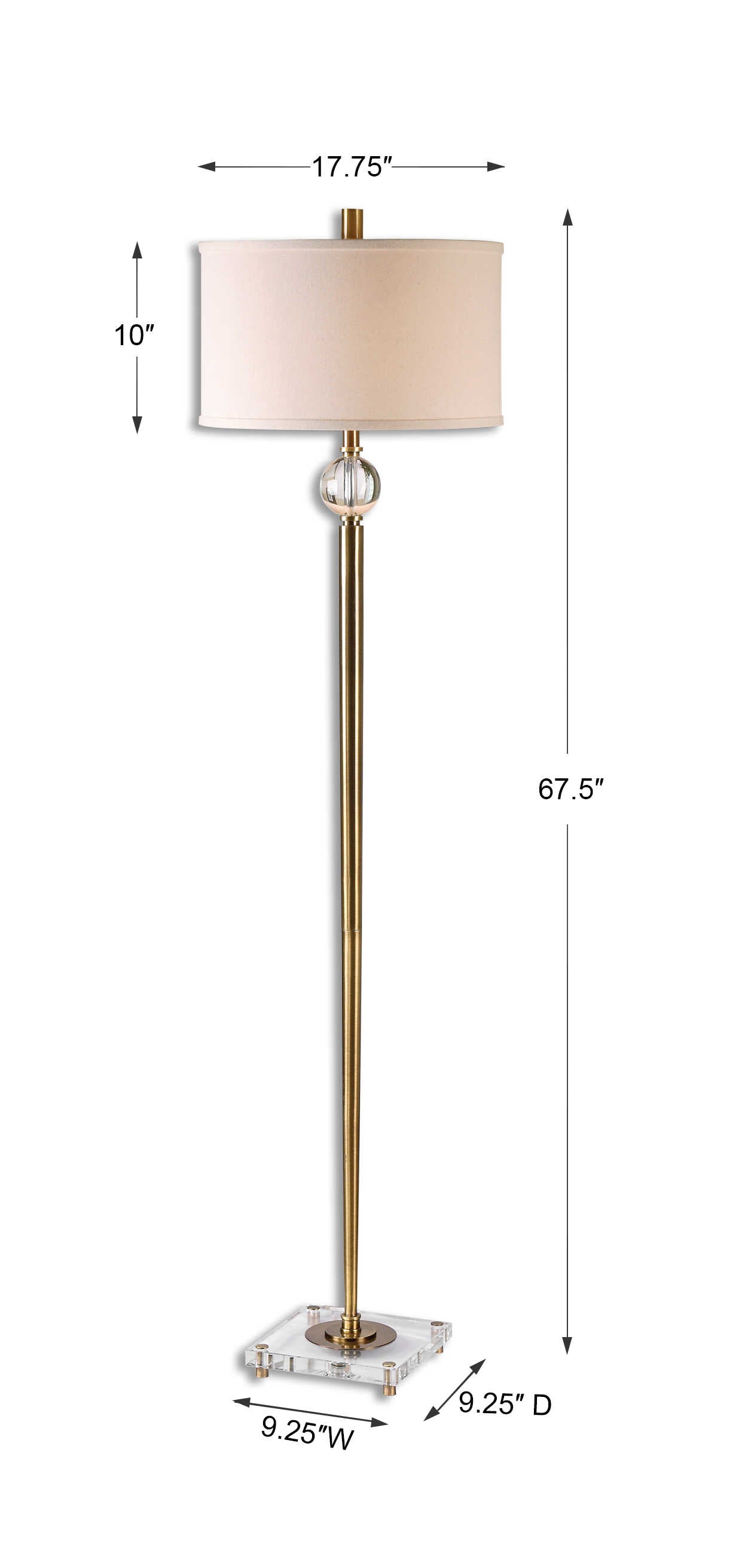 Mesita Brass Floor Lamp
