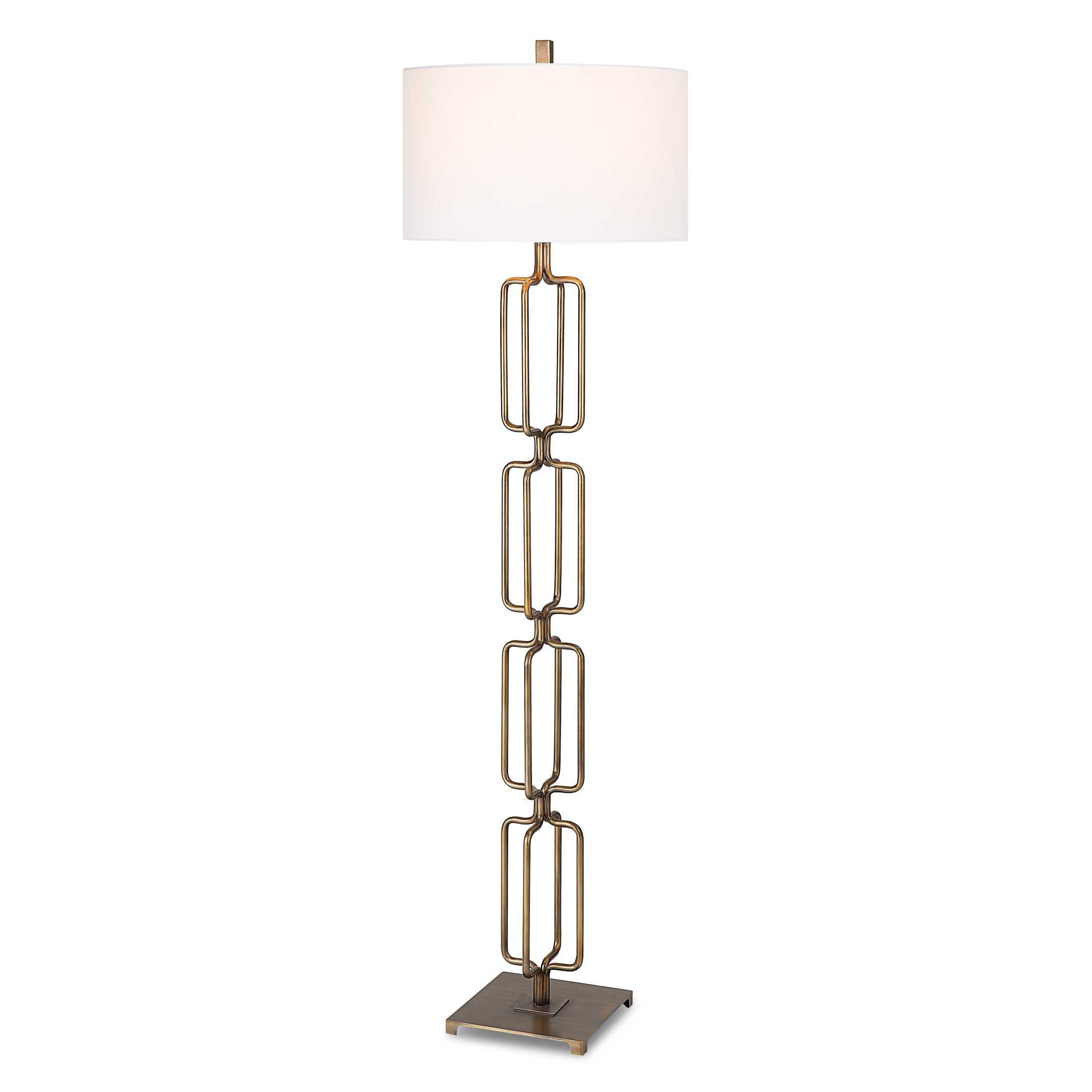 Link Brushed Gold Floor Lamp