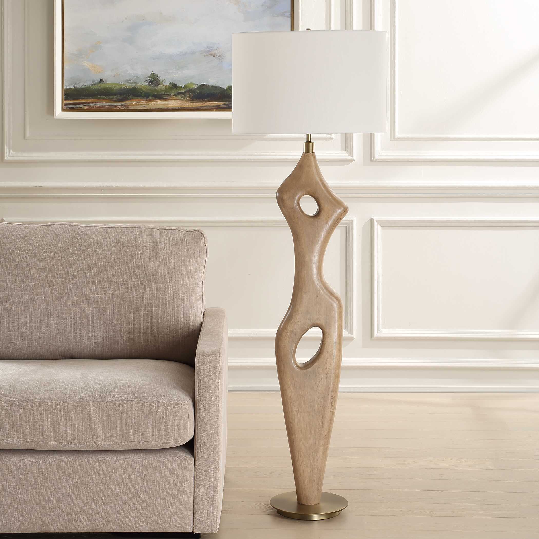 Almyra Solid Wood Floor Lamp