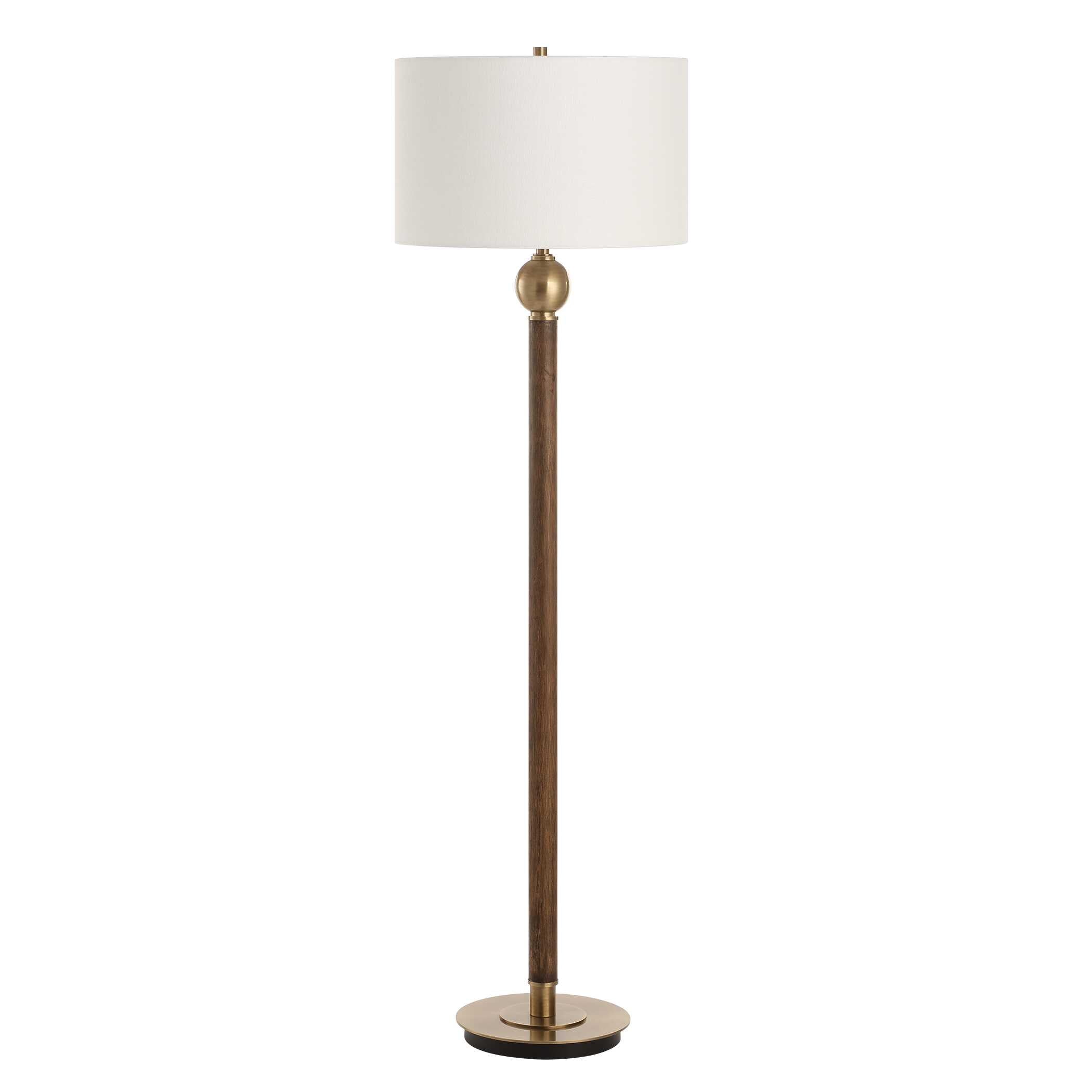 Keros Dark Oak Floor Lamp