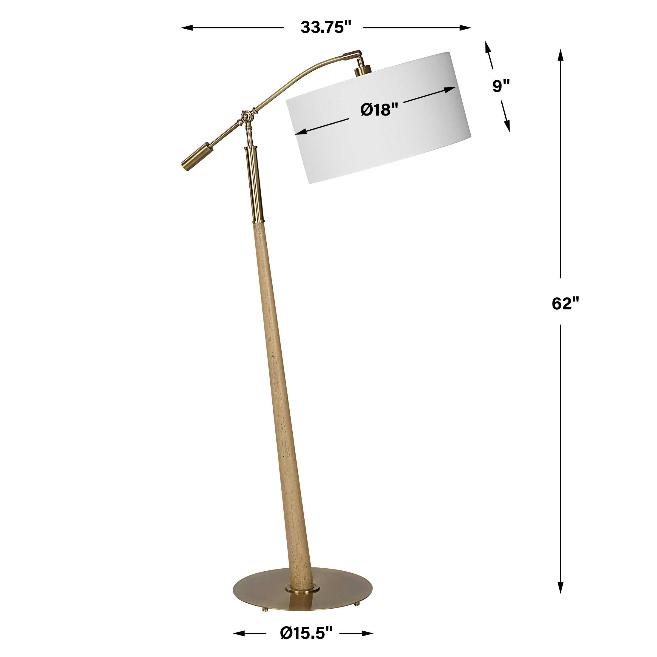 Kennett Wooden Floor Lamp