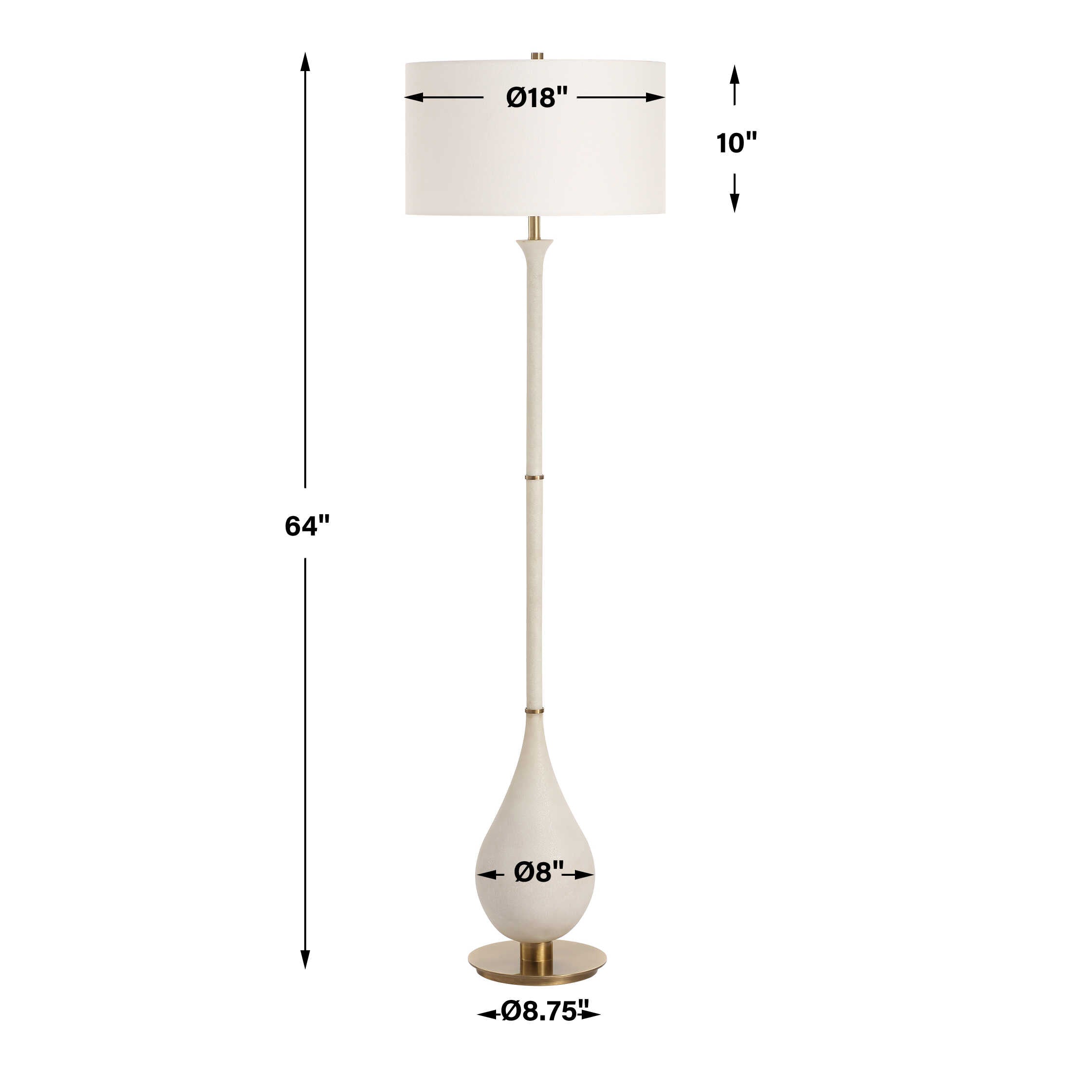 Dewdrop Ivory Floor Lamp