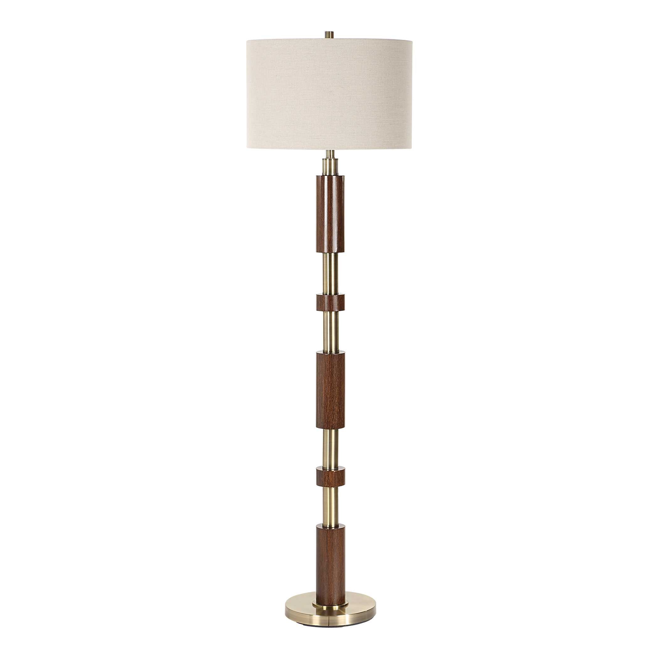 Stacked Wooden Floor Lamp