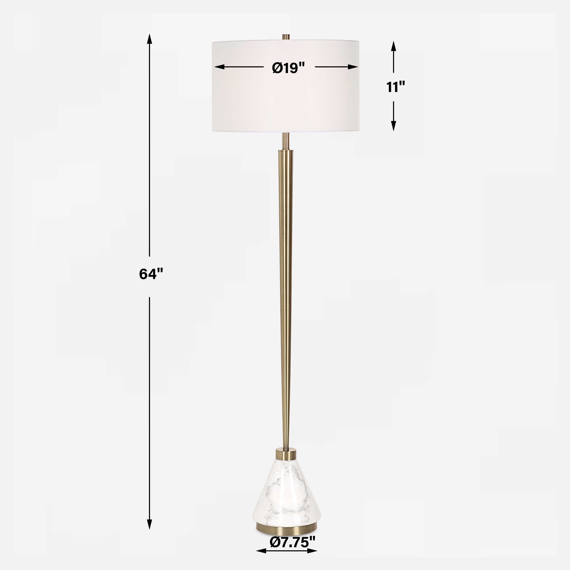 Curran Tapered Metal Floor Lamp