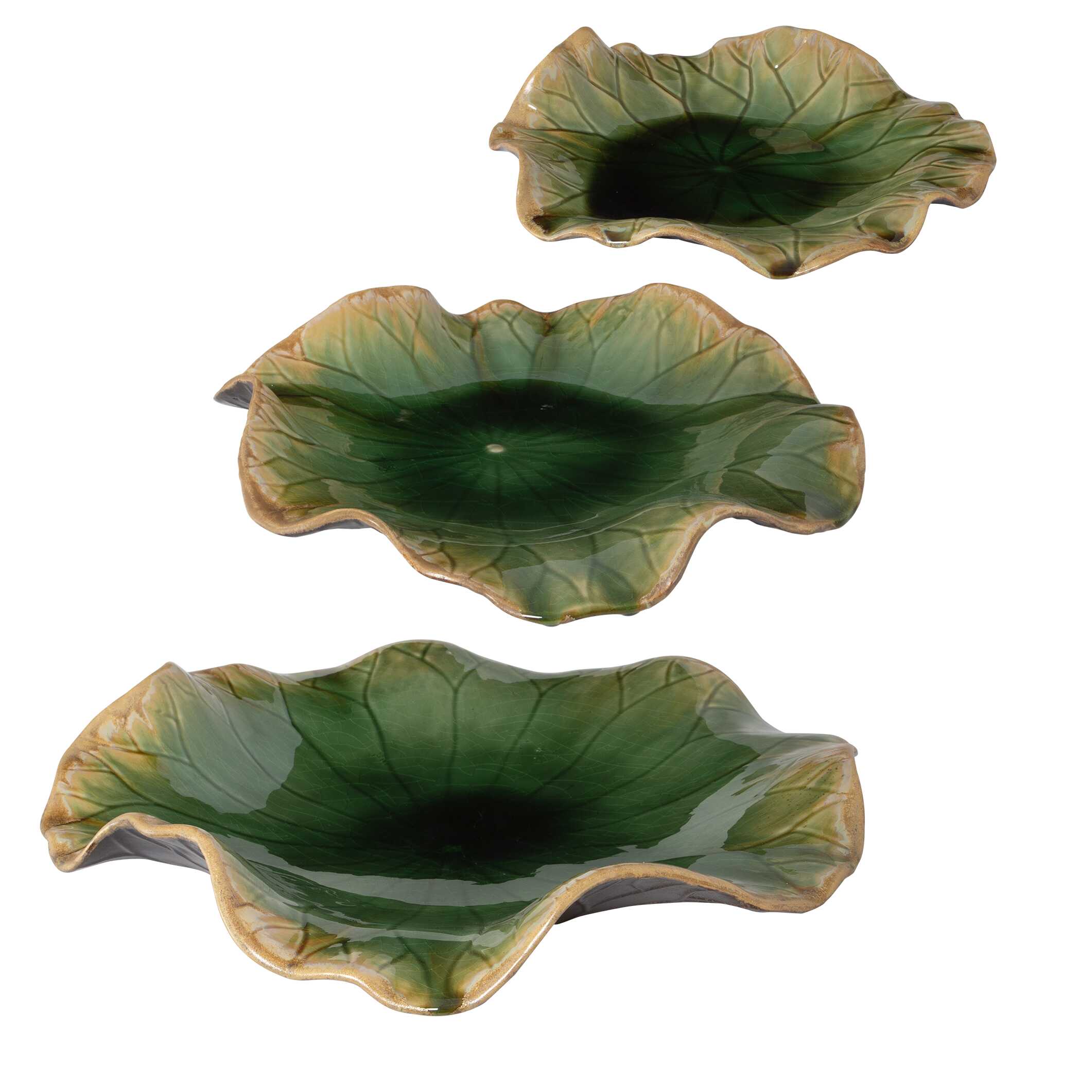 Abella Green Ceramic Wall Decor Set/3
