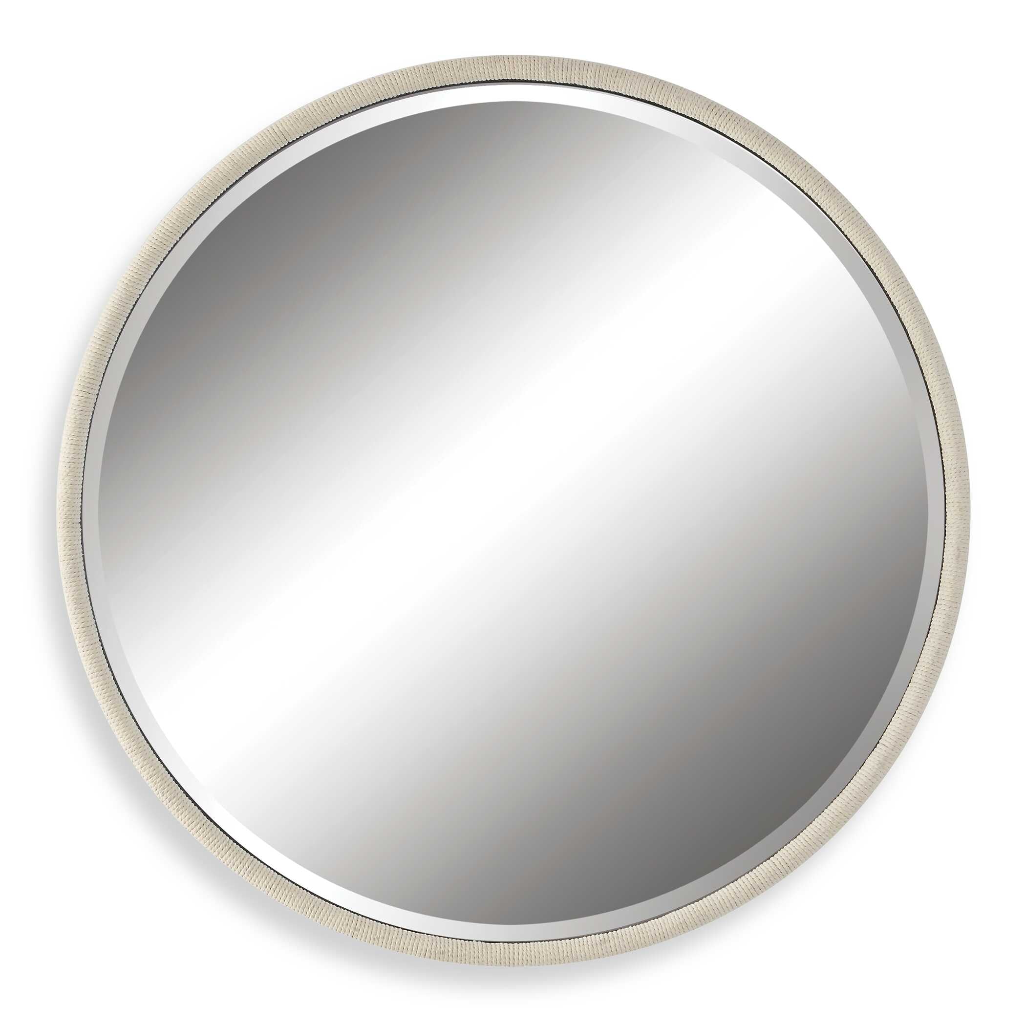 Ranchero White Round Mirror