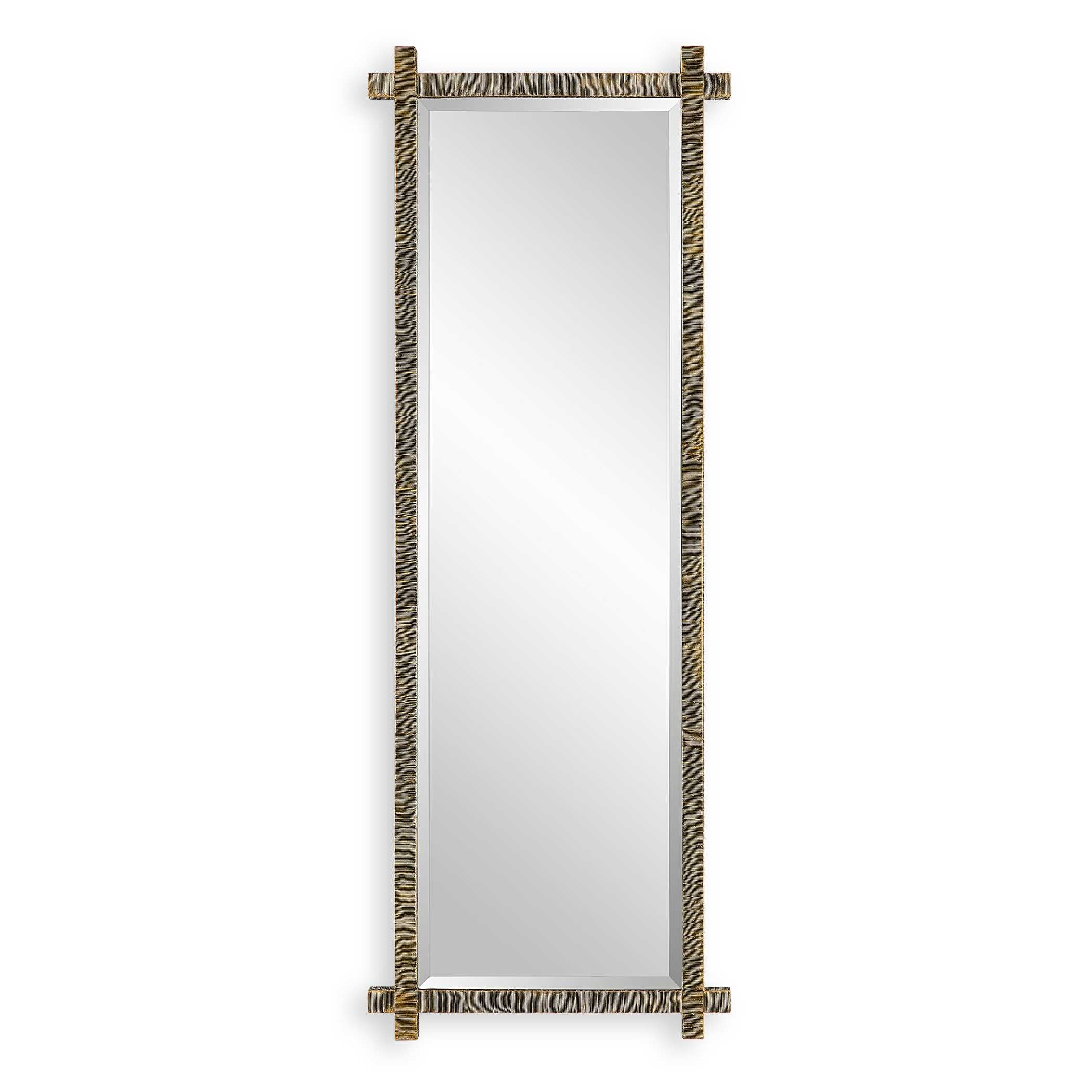 Abanu Ribbed Gold Dressing Mirror
