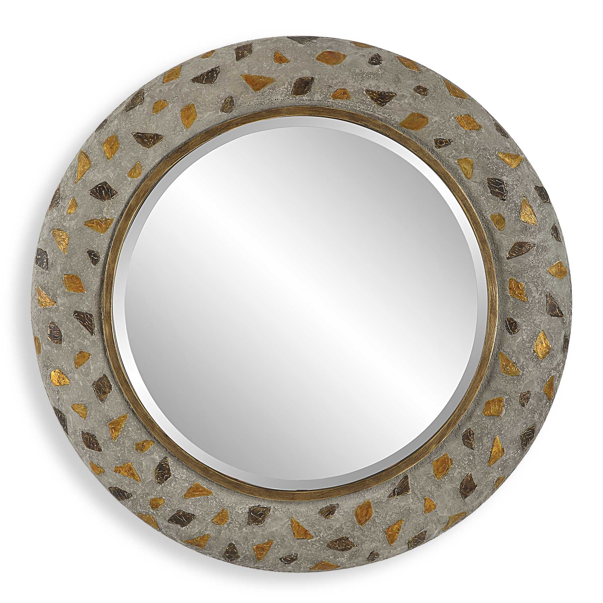 Copper Terrazzo Round Mirror