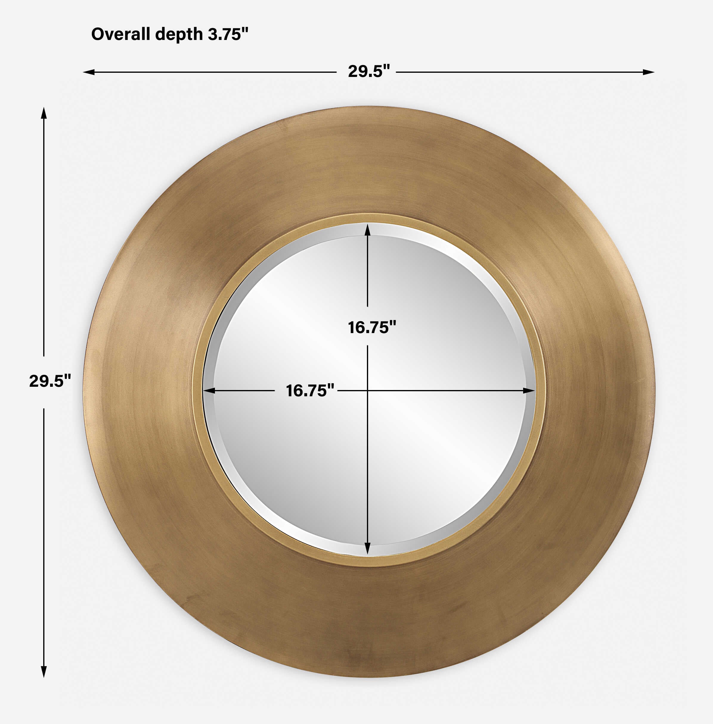 Contessa Round Gold Mirror