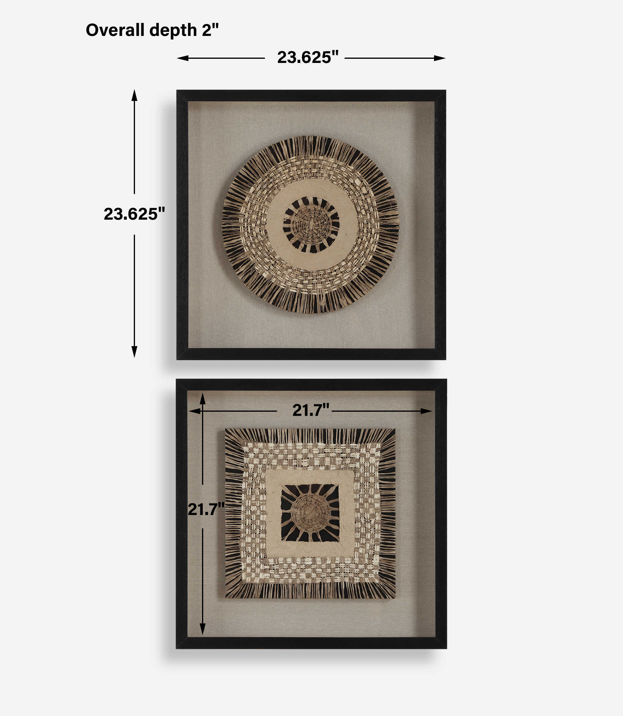 Intertwine Knit Paper Shadow Box Set/2