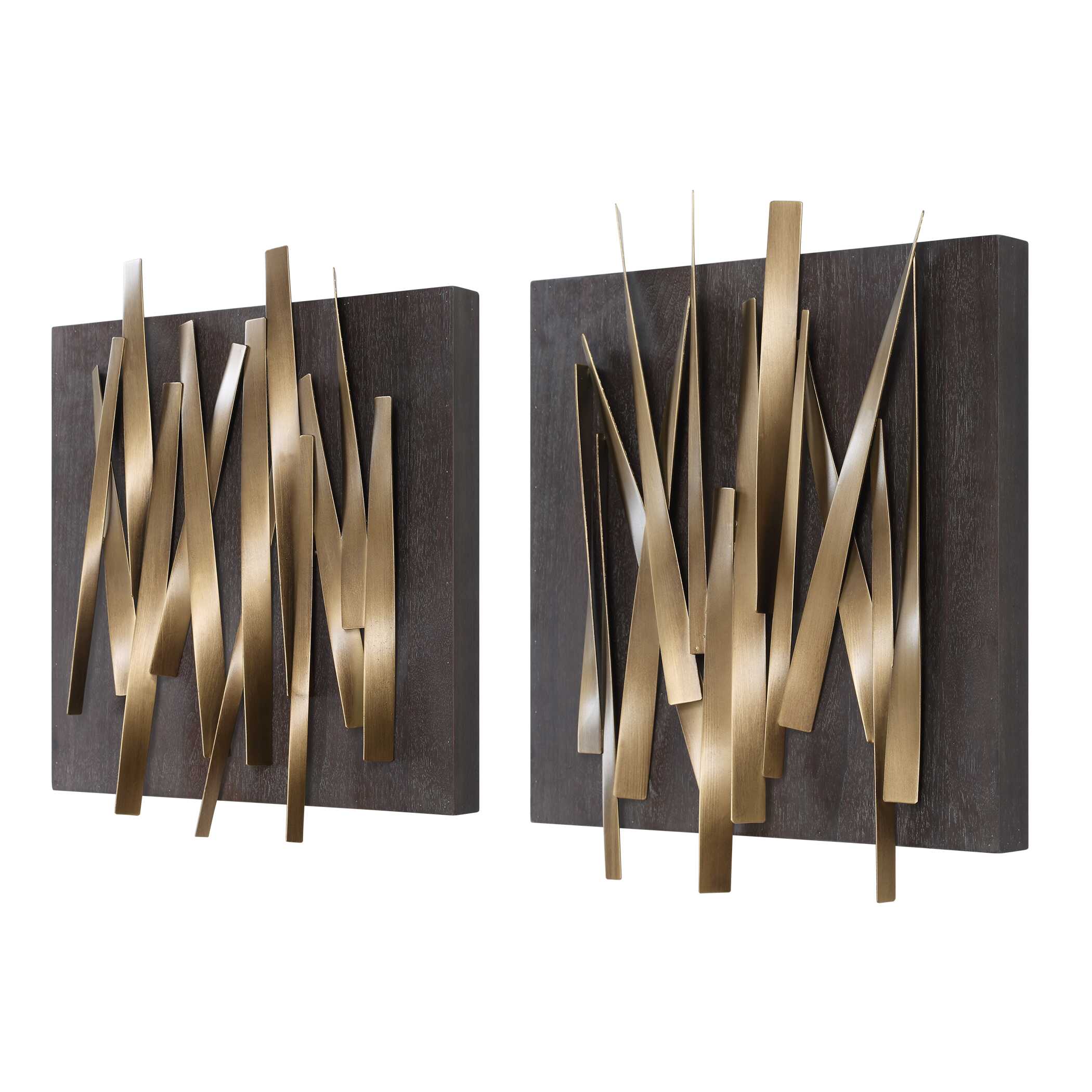 Crosshatch Metal Wall Decor Set/2