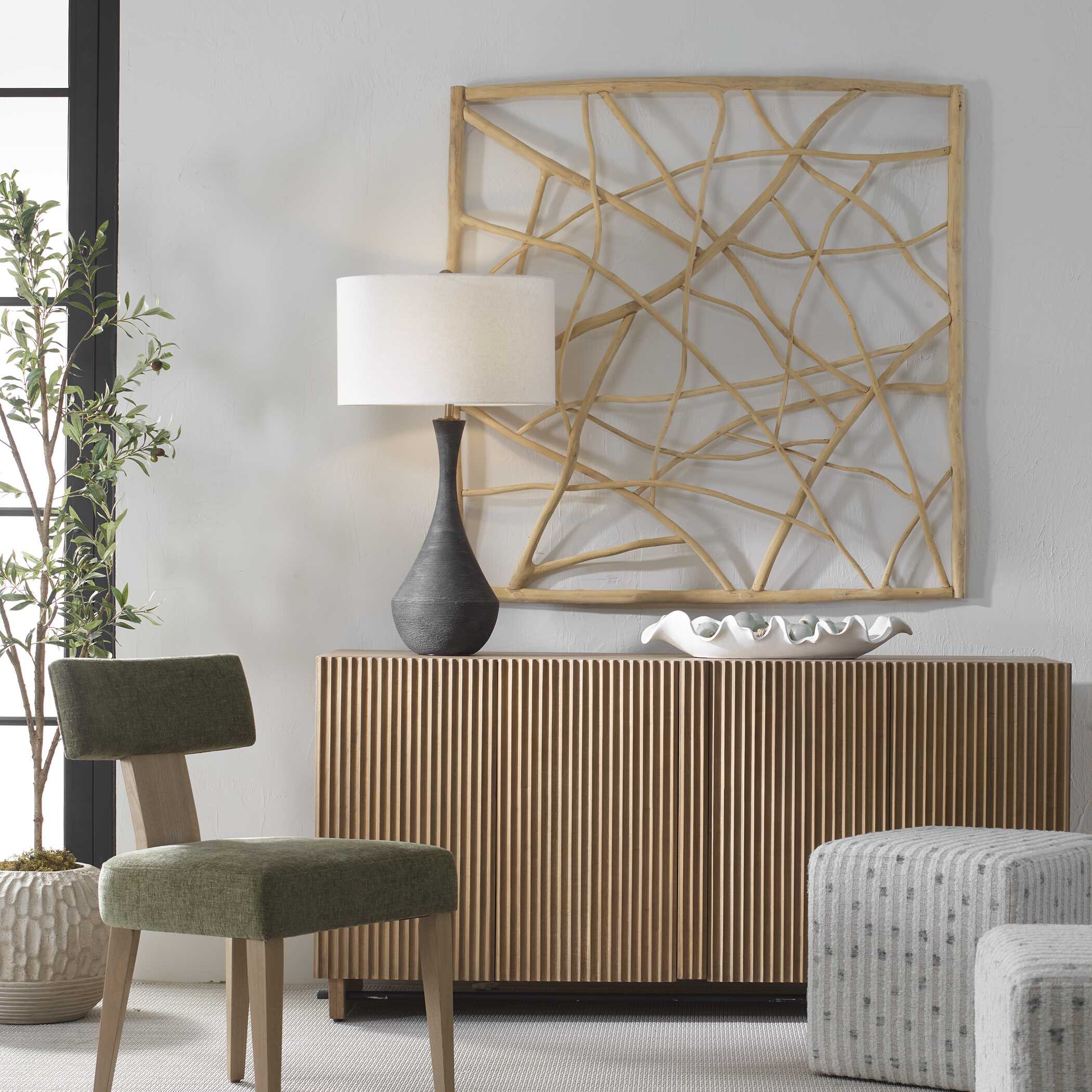 Tangled Up Outdoor Teak Wall Decor