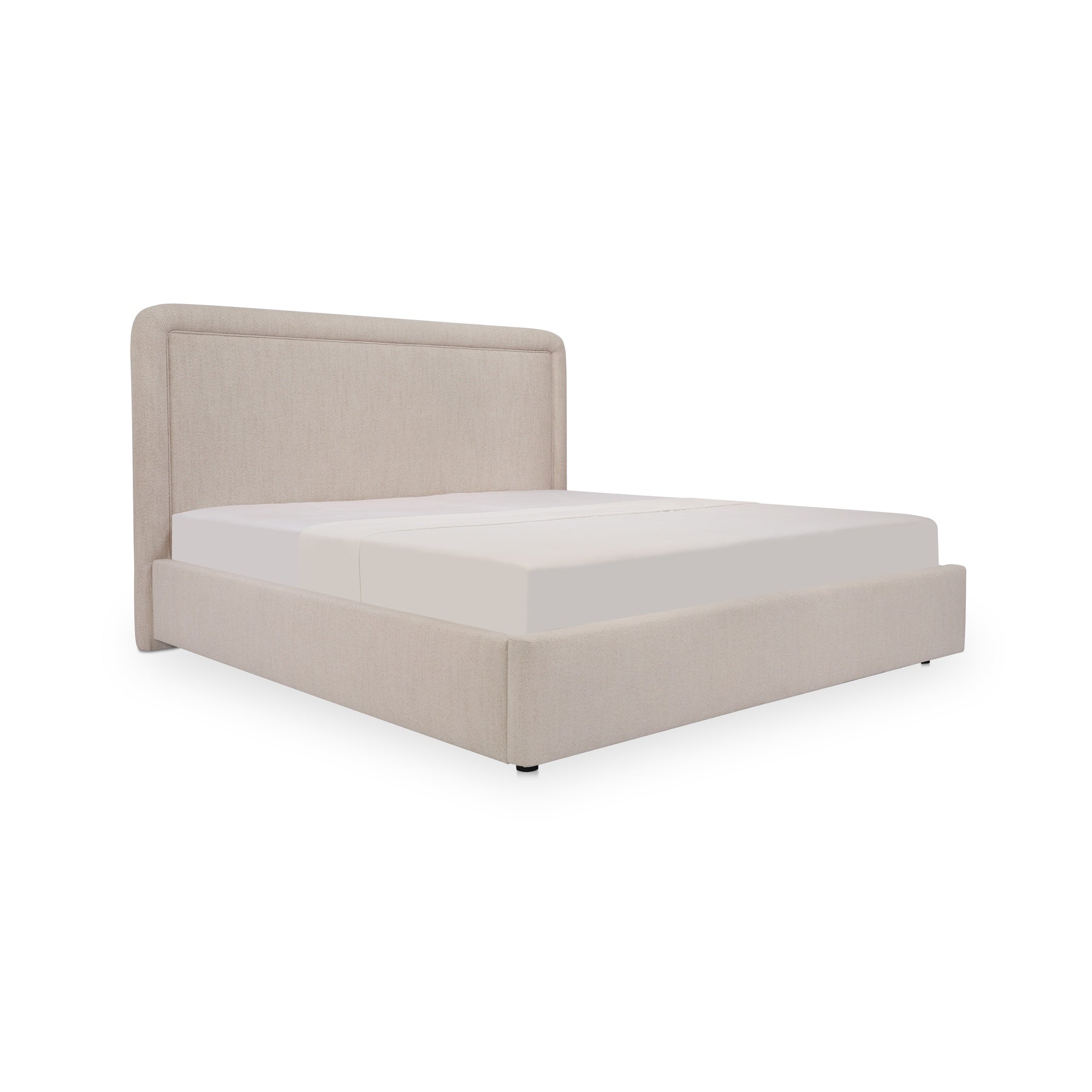 Simon Queen Storage Bed Flecked Beige