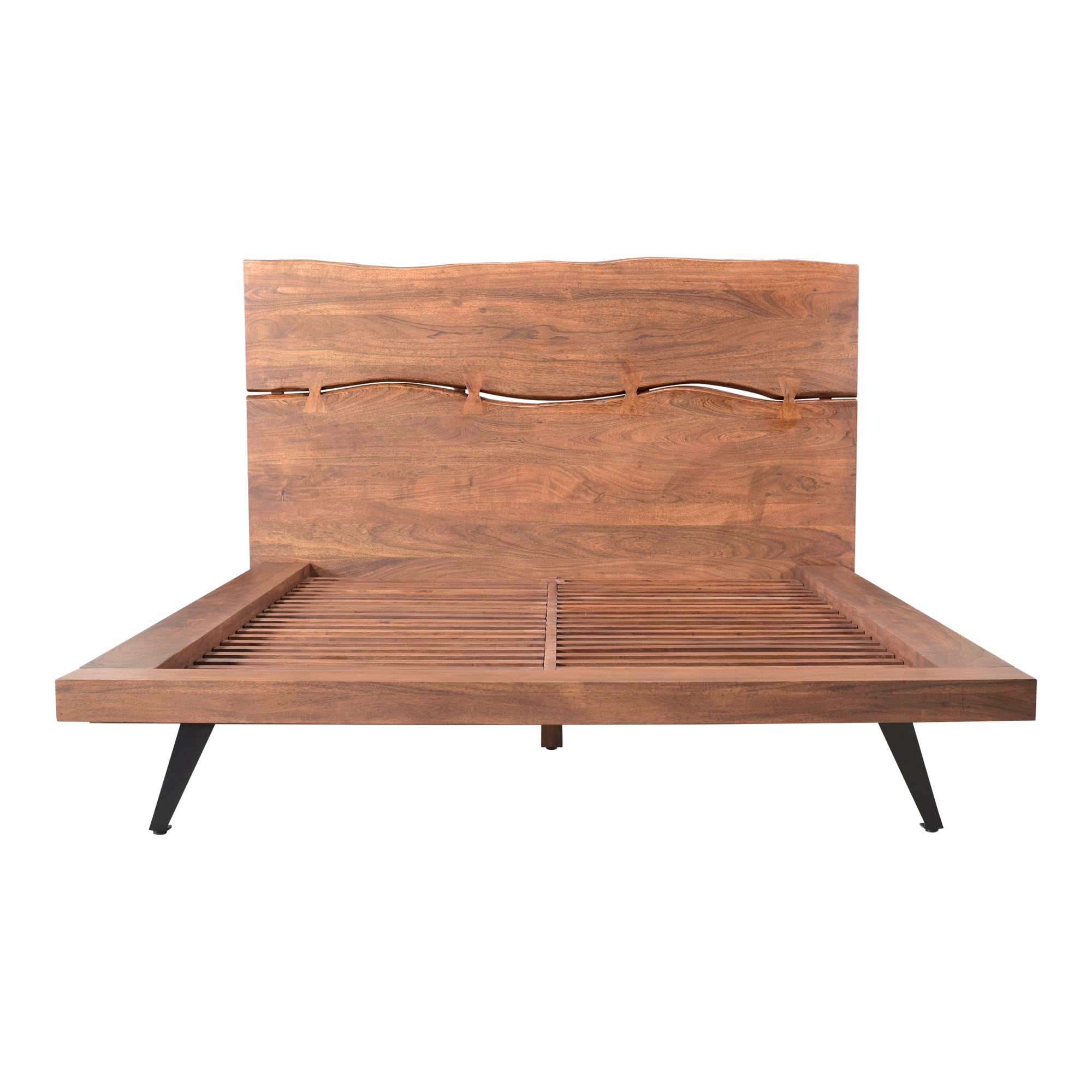 Madagascar Platform Bed Queen Brown