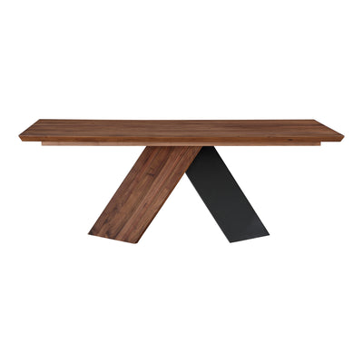 The Axio Dining table boasts a contemporary design that's nothing short of a showstopper. Made with solid walnut wood, thi...