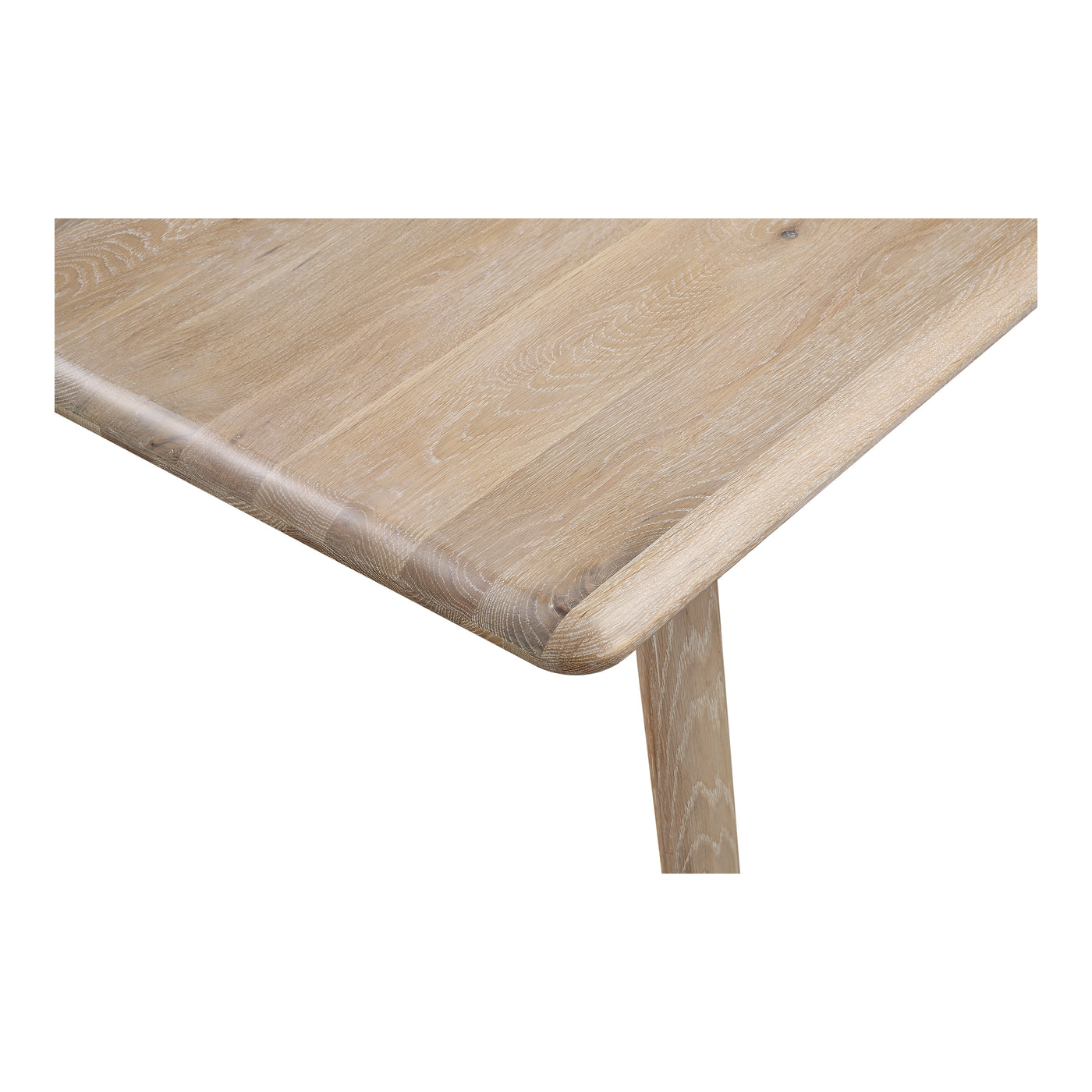 The Malibu dining table embodies an organic aesthetic throughout its design. Thick pieces of solid white oakwood are used ...